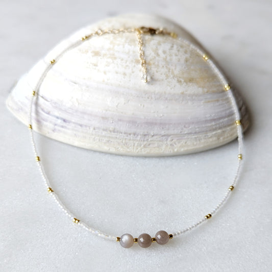 Chocolate Moonstone Warm Sands Necklace