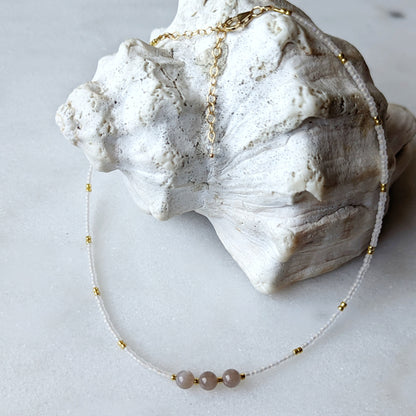 Chocolate Moonstone Warm Sands Necklace