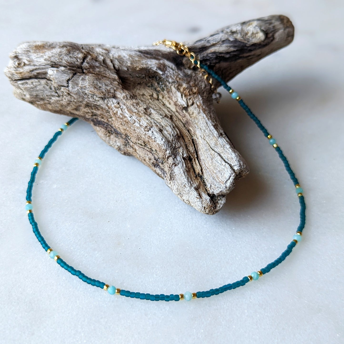 Peruvian Amazonite Deep Sea Necklace