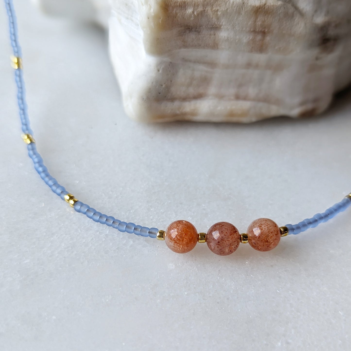 Oregon Sunstone Pacific Blue Necklace