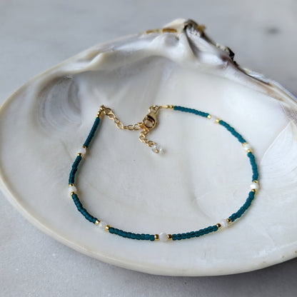 Mother of Pearl Deep Sea Ankle Bracelet