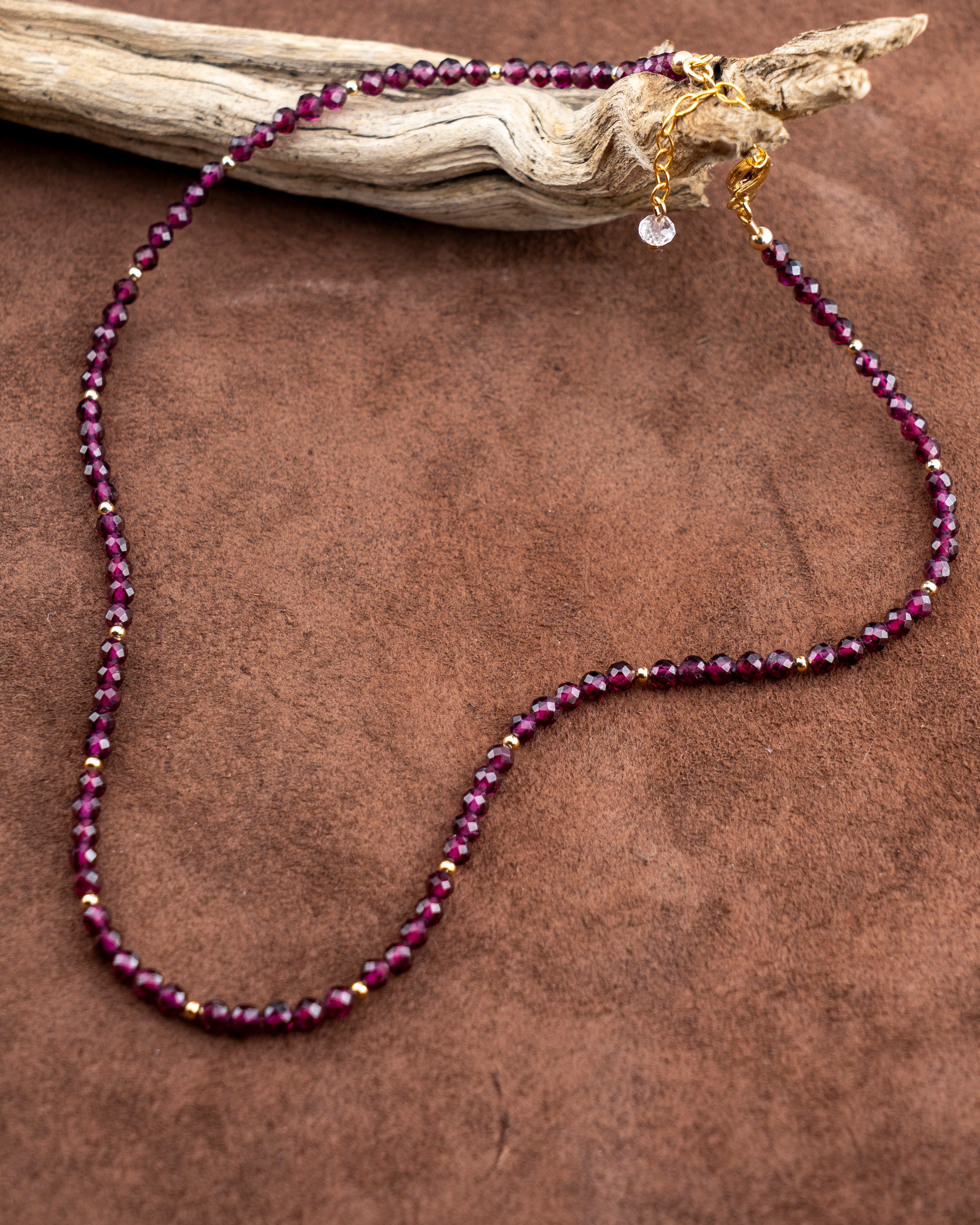 Bordeaux Horizon Purple Garnet Necklace