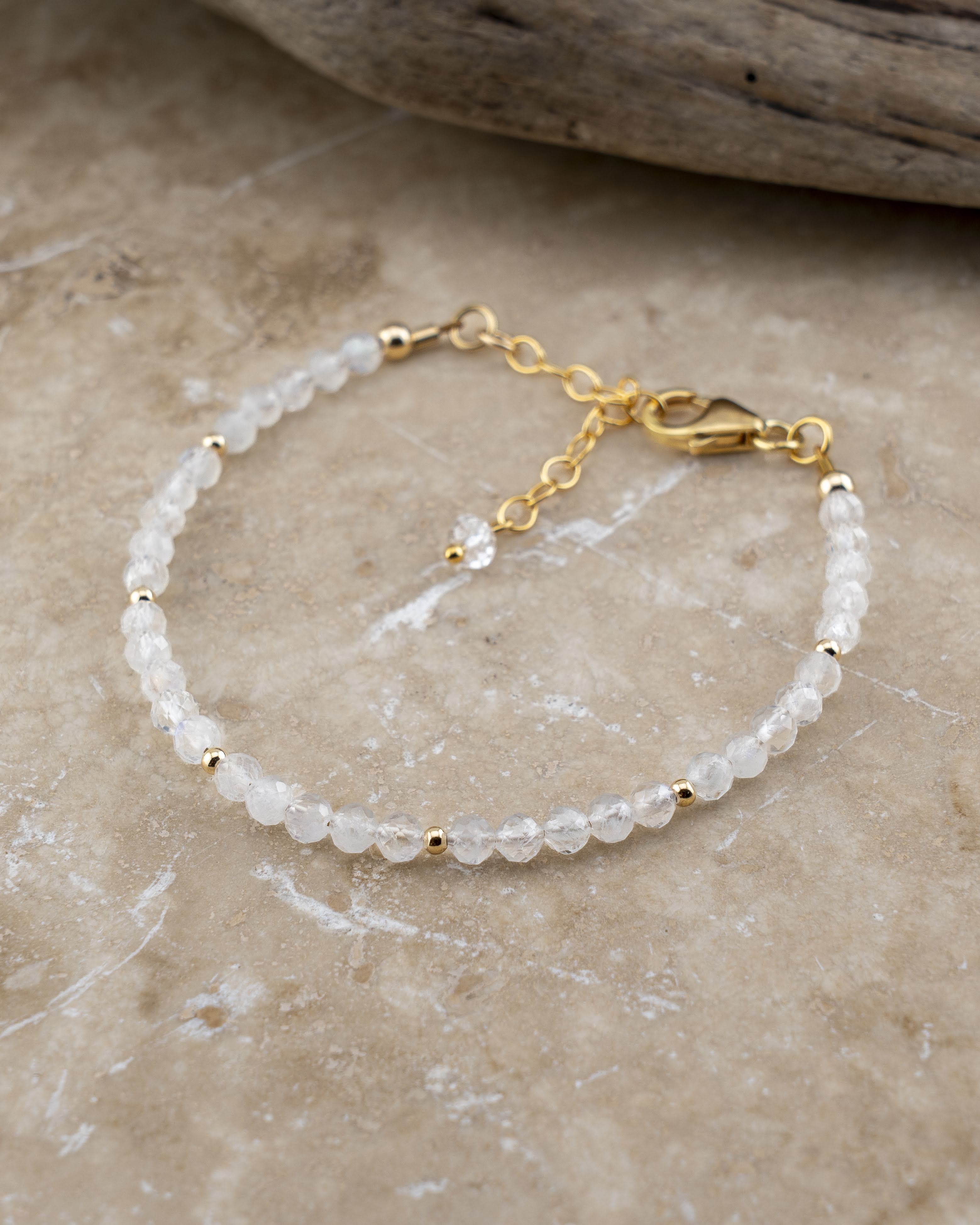 Lunar Glow Rainbow Moonstone Bracelet