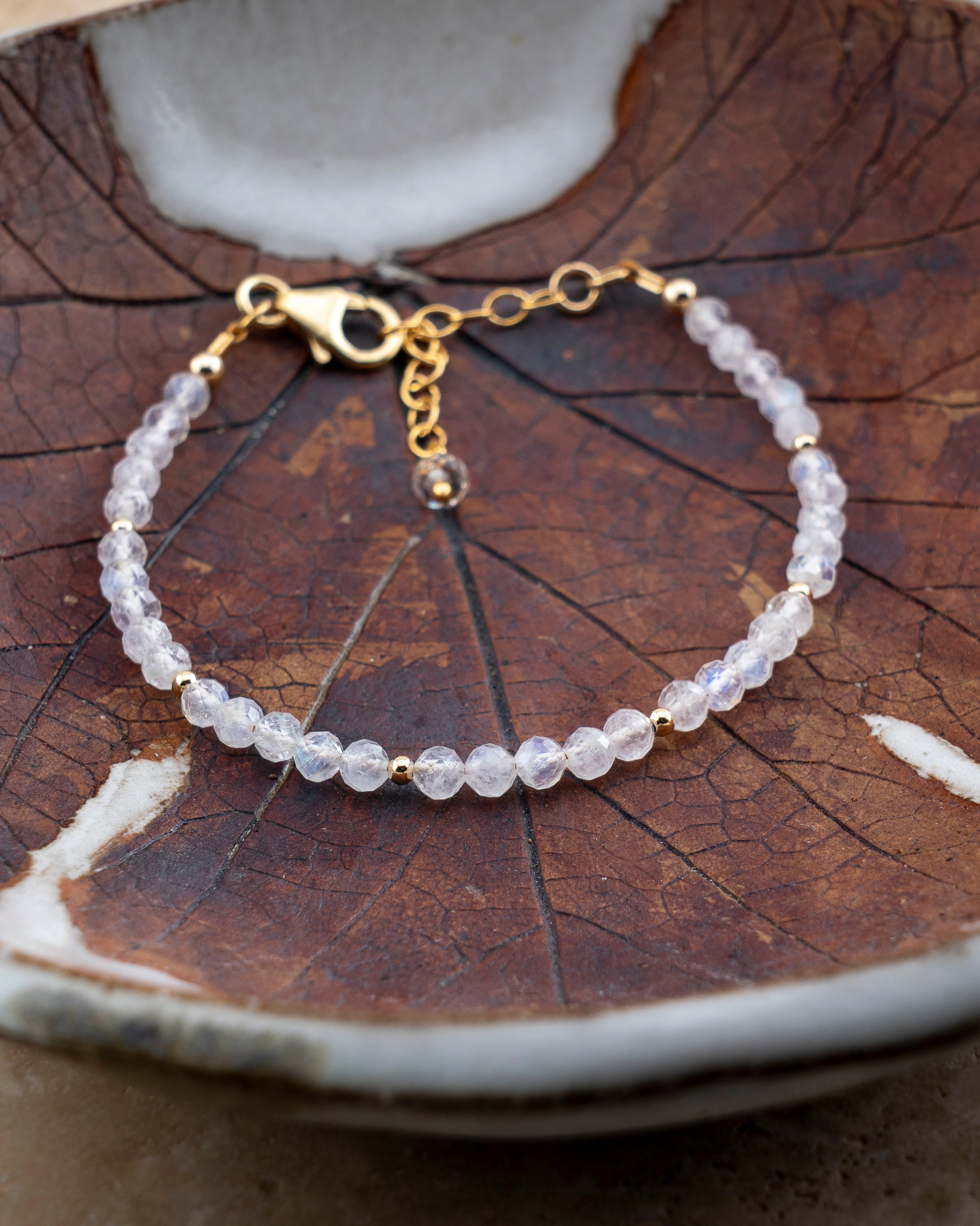 Lunar Glow Rainbow Moonstone Bracelet