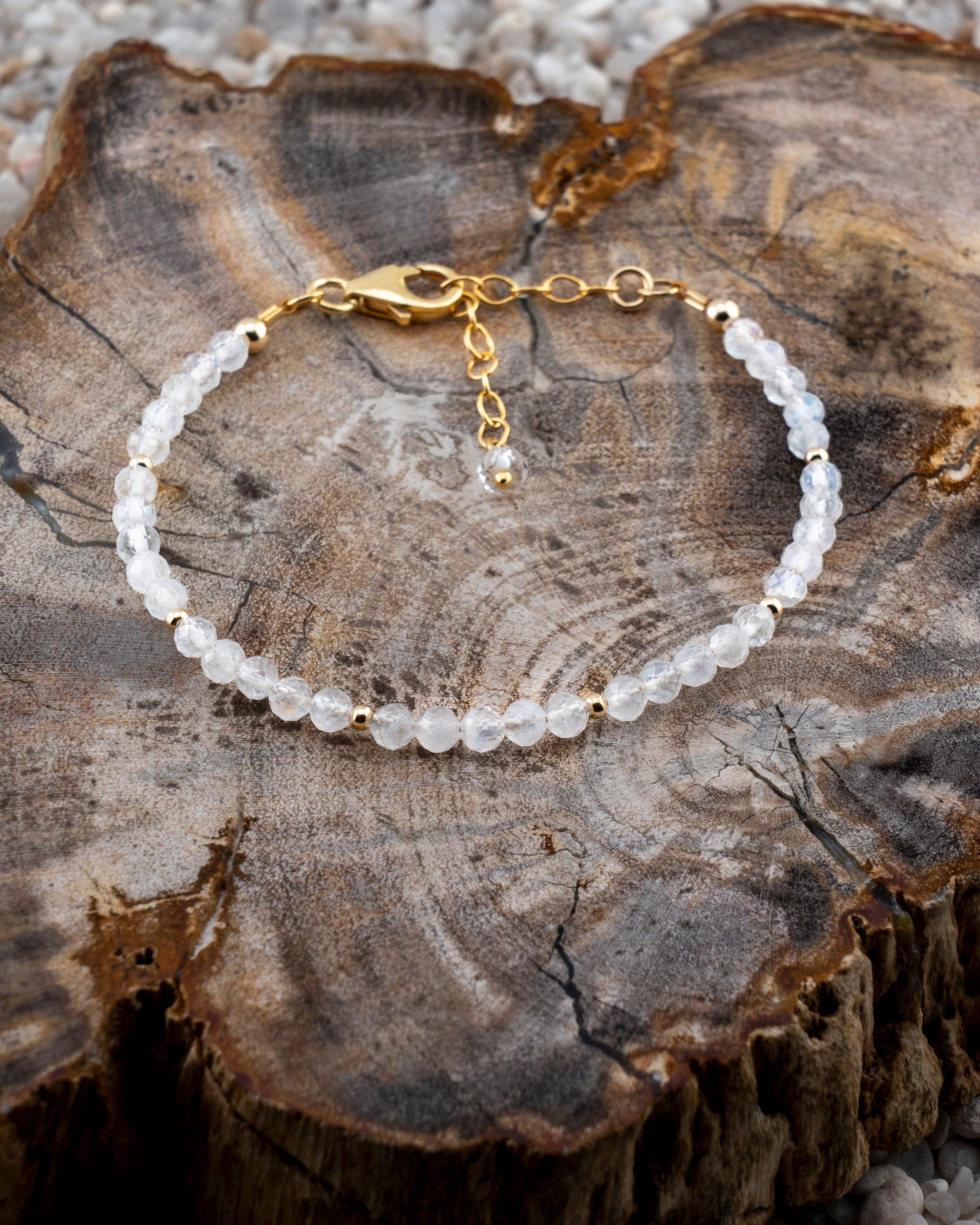 Lunar Glow Rainbow Moonstone Bracelet
