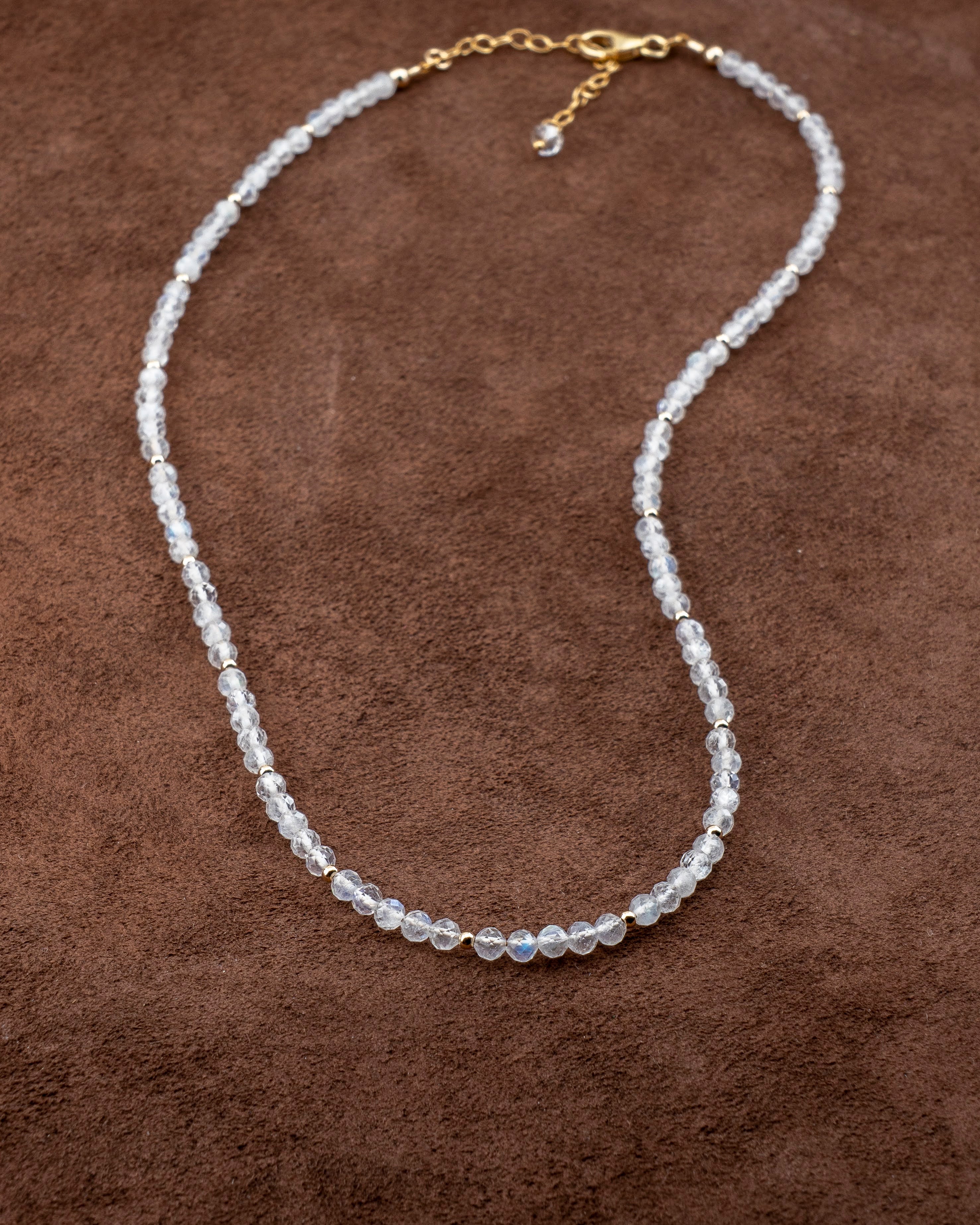 Lunar Glow Rainbow Moonstone Necklace