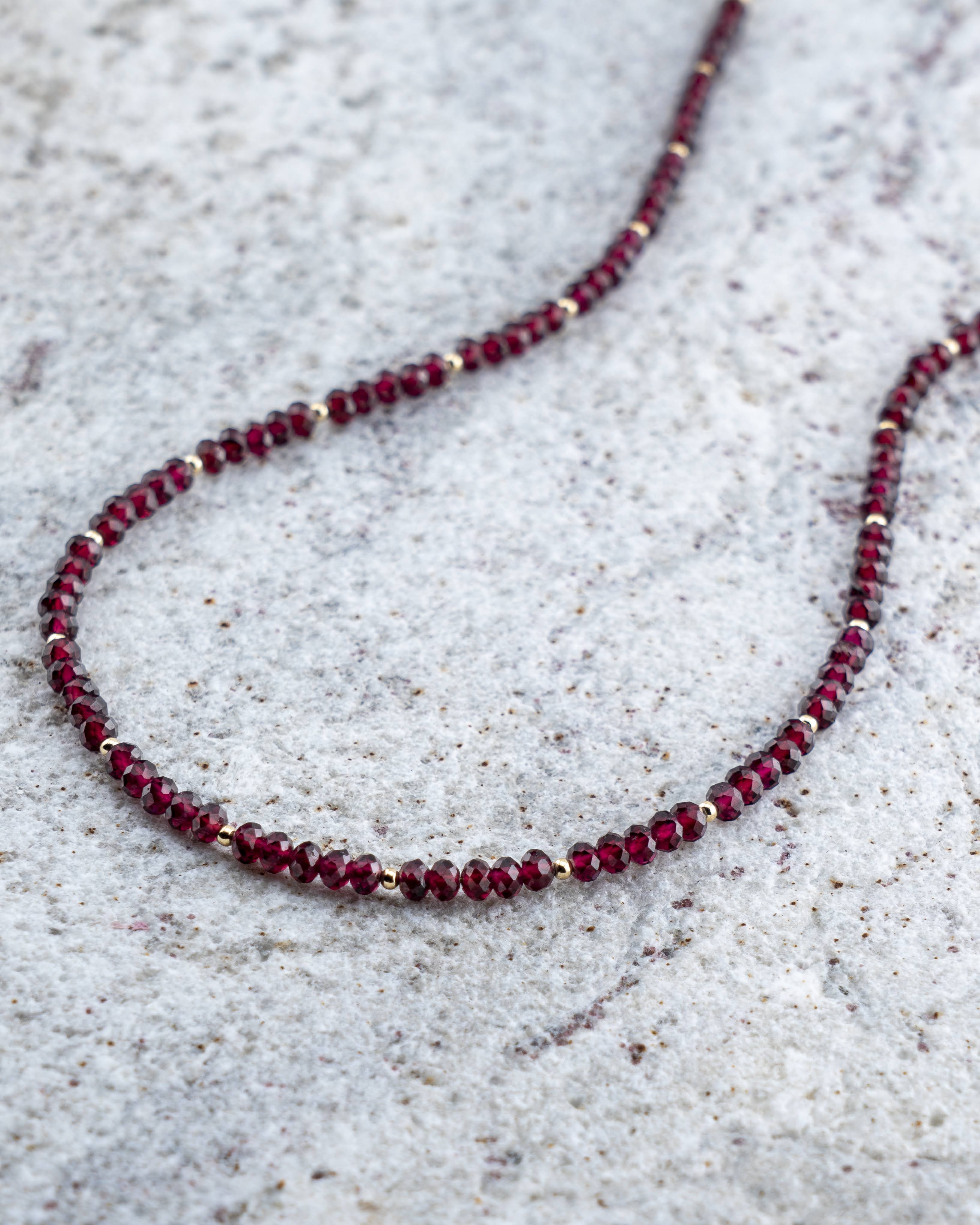 Twilight Syrah Red Garnet Necklace
