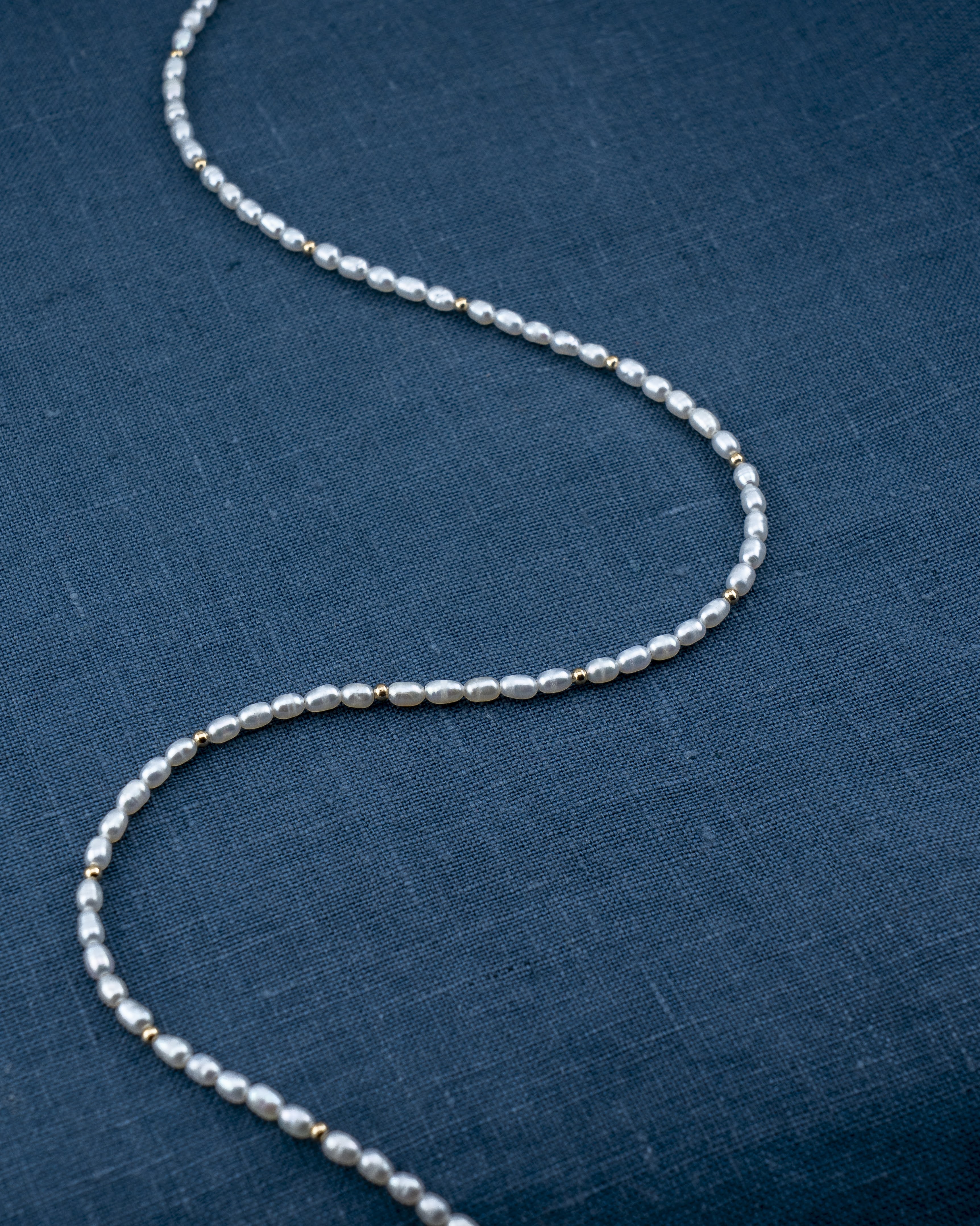 Morning Tide Freshwater Rice Pearl Necklace