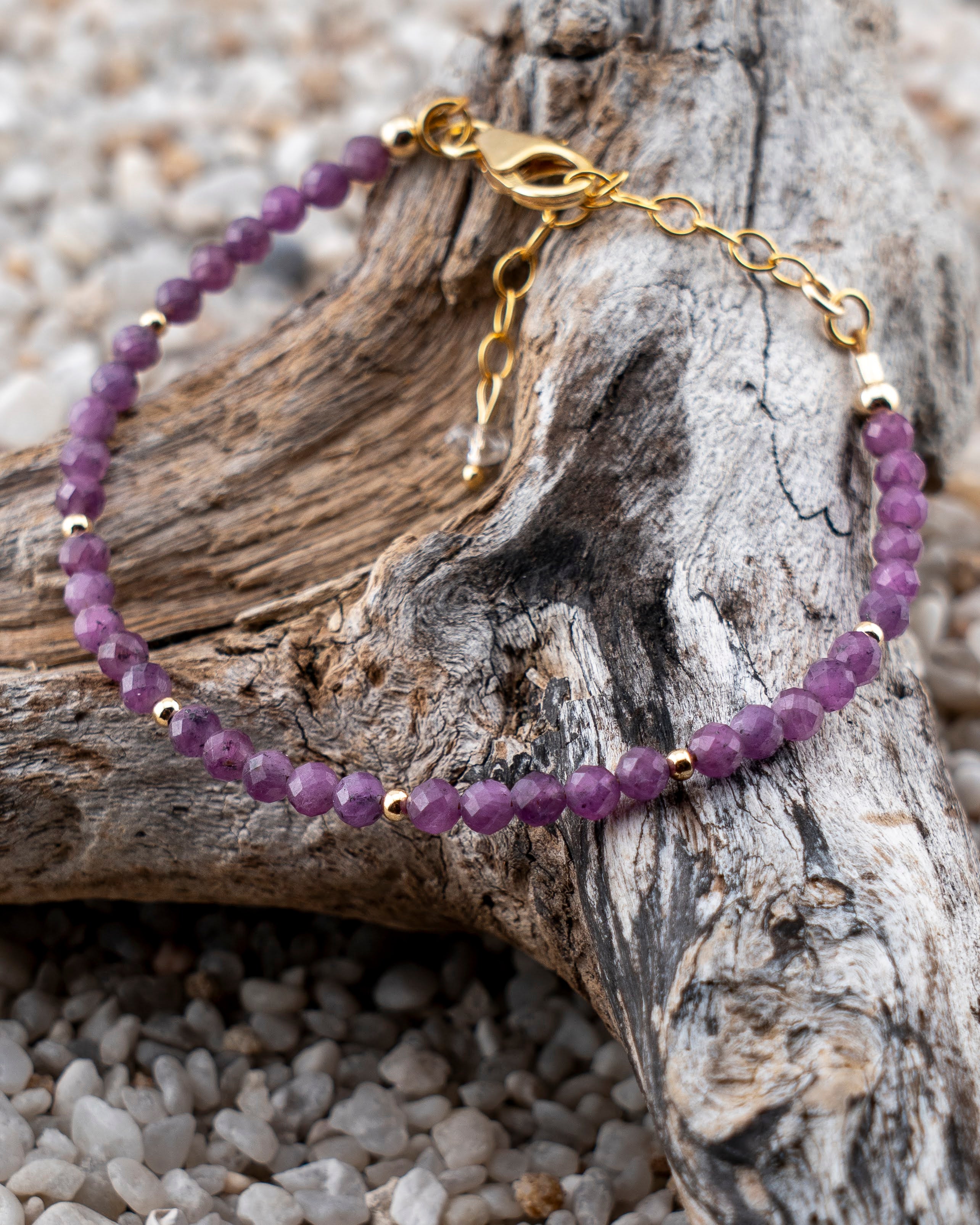 Autumn Orchid Purple Ruby Bracelet