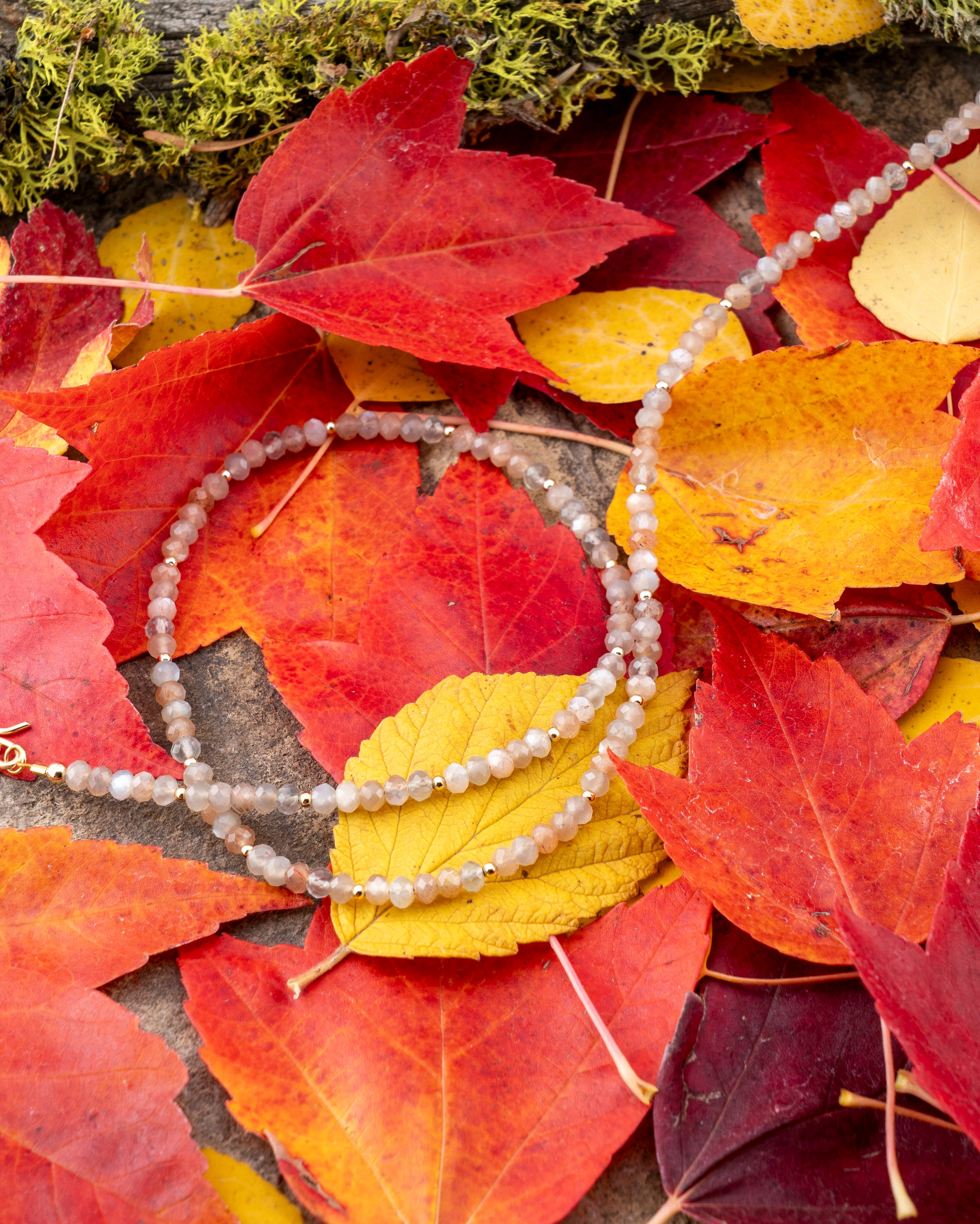 Autumn Moon Moonstone Necklace