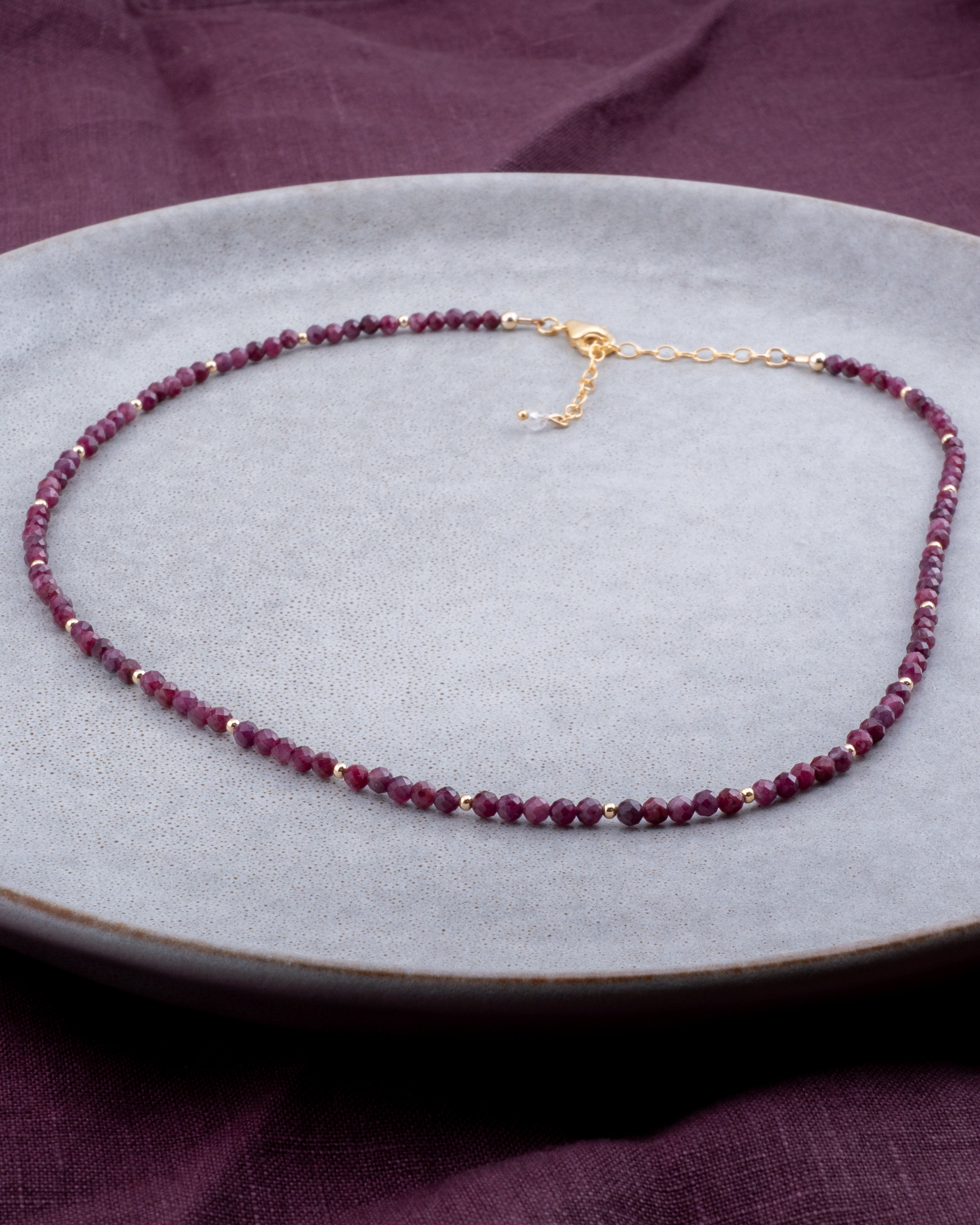 Velvet Twilight Rubellite Tourmaline Necklace