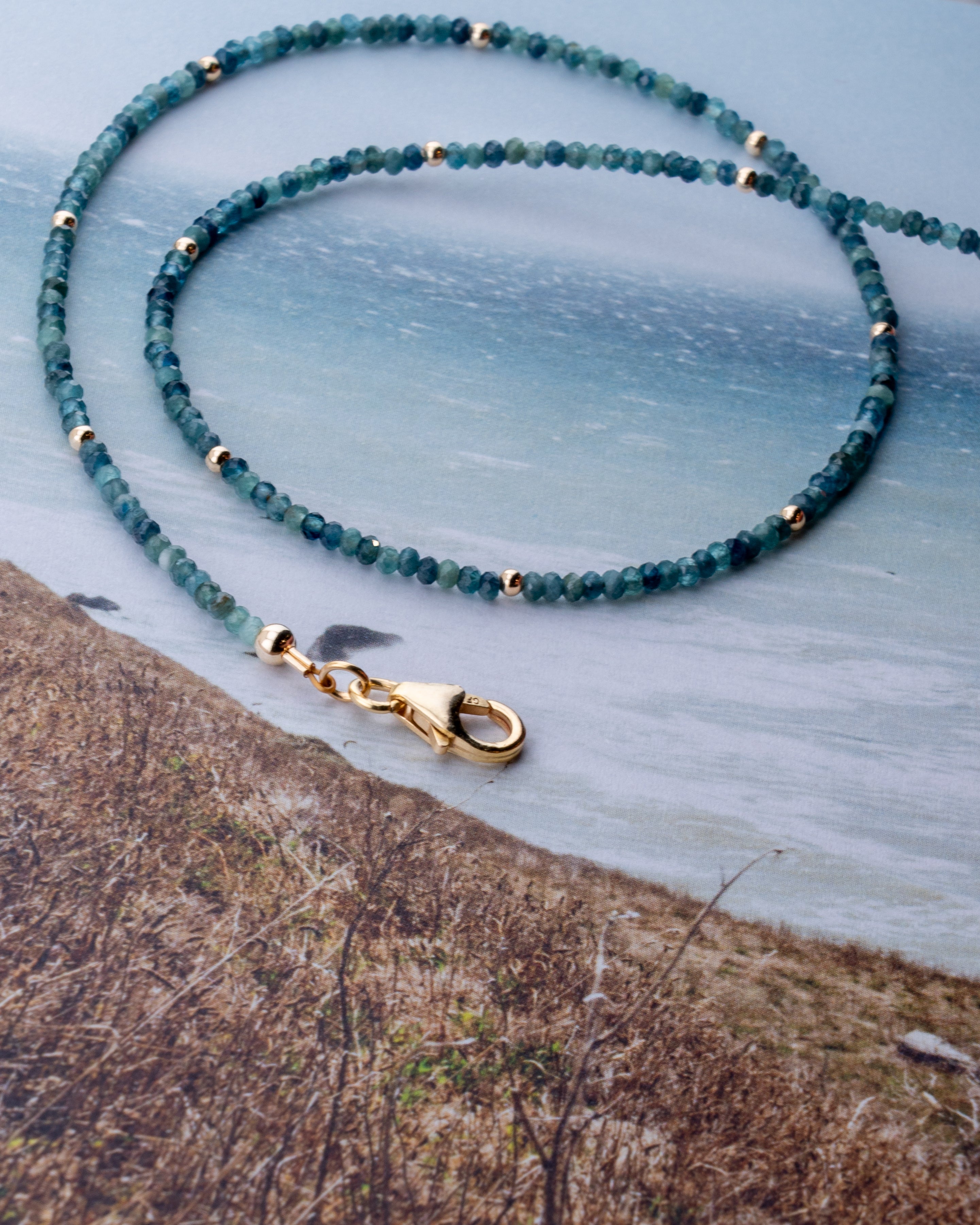 Ocean Gradient Paraiba Blue Tourmaline Necklace