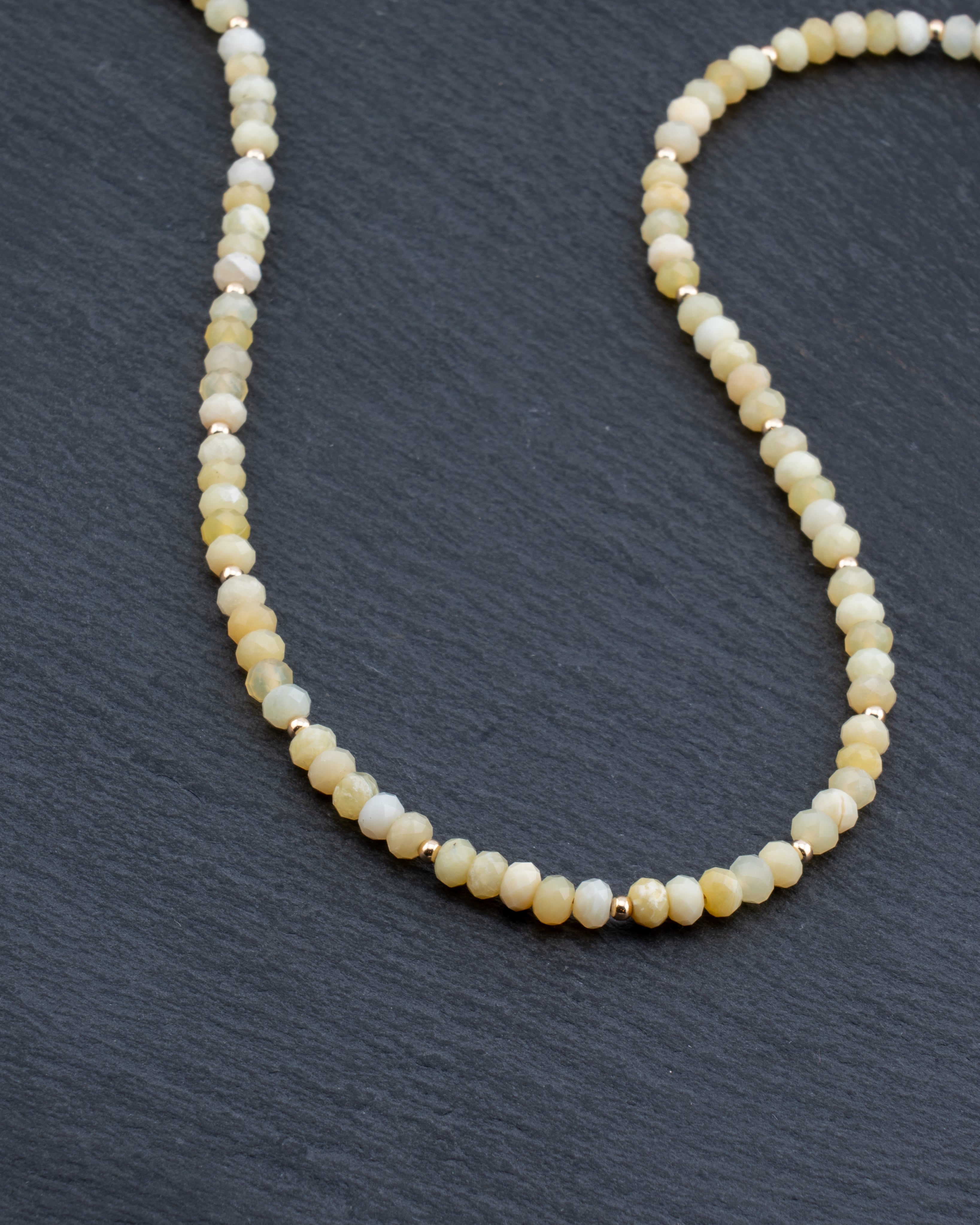 Saffron Glow Yellow Opal Necklace