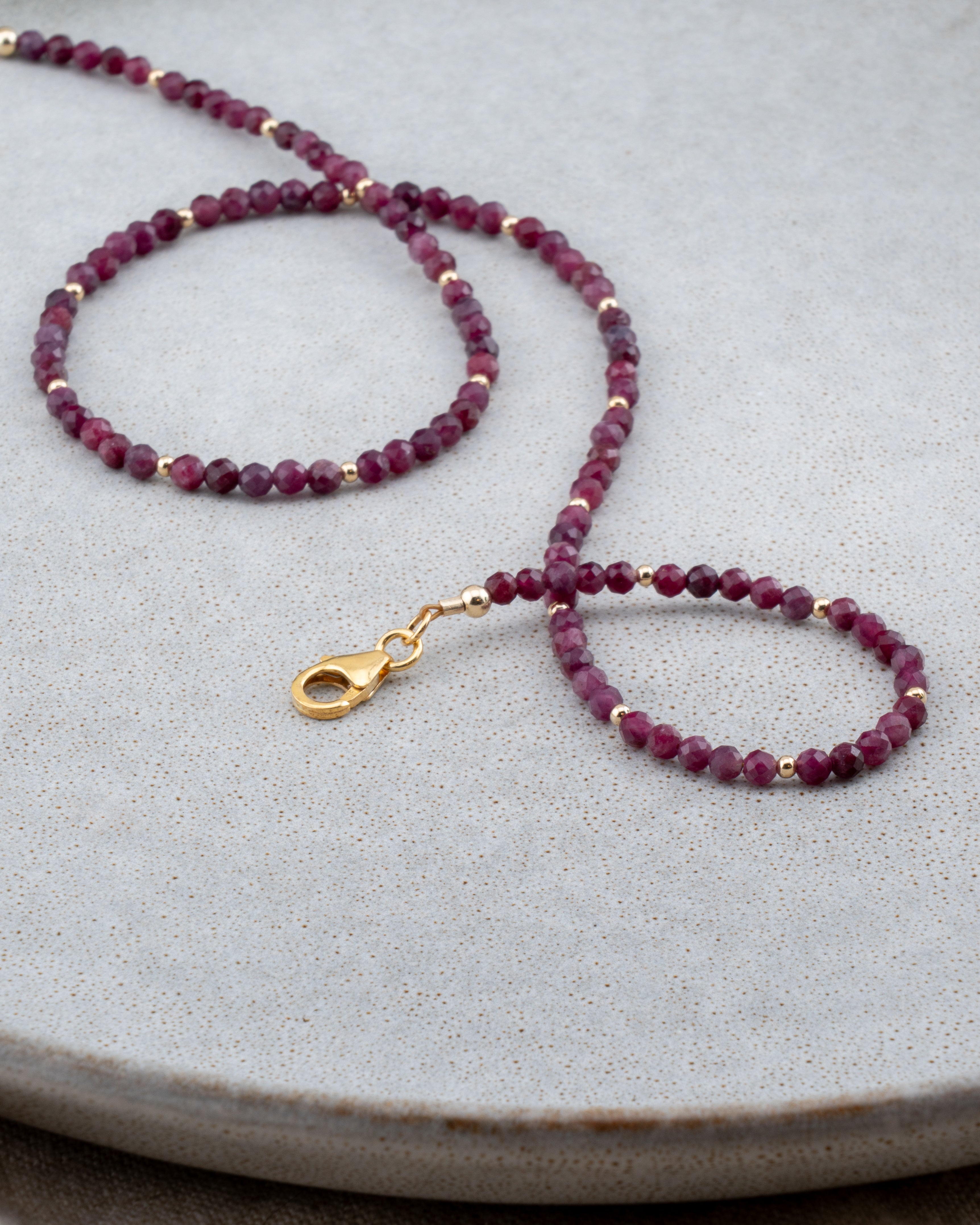 Velvet Twilight Rubellite Tourmaline Necklace