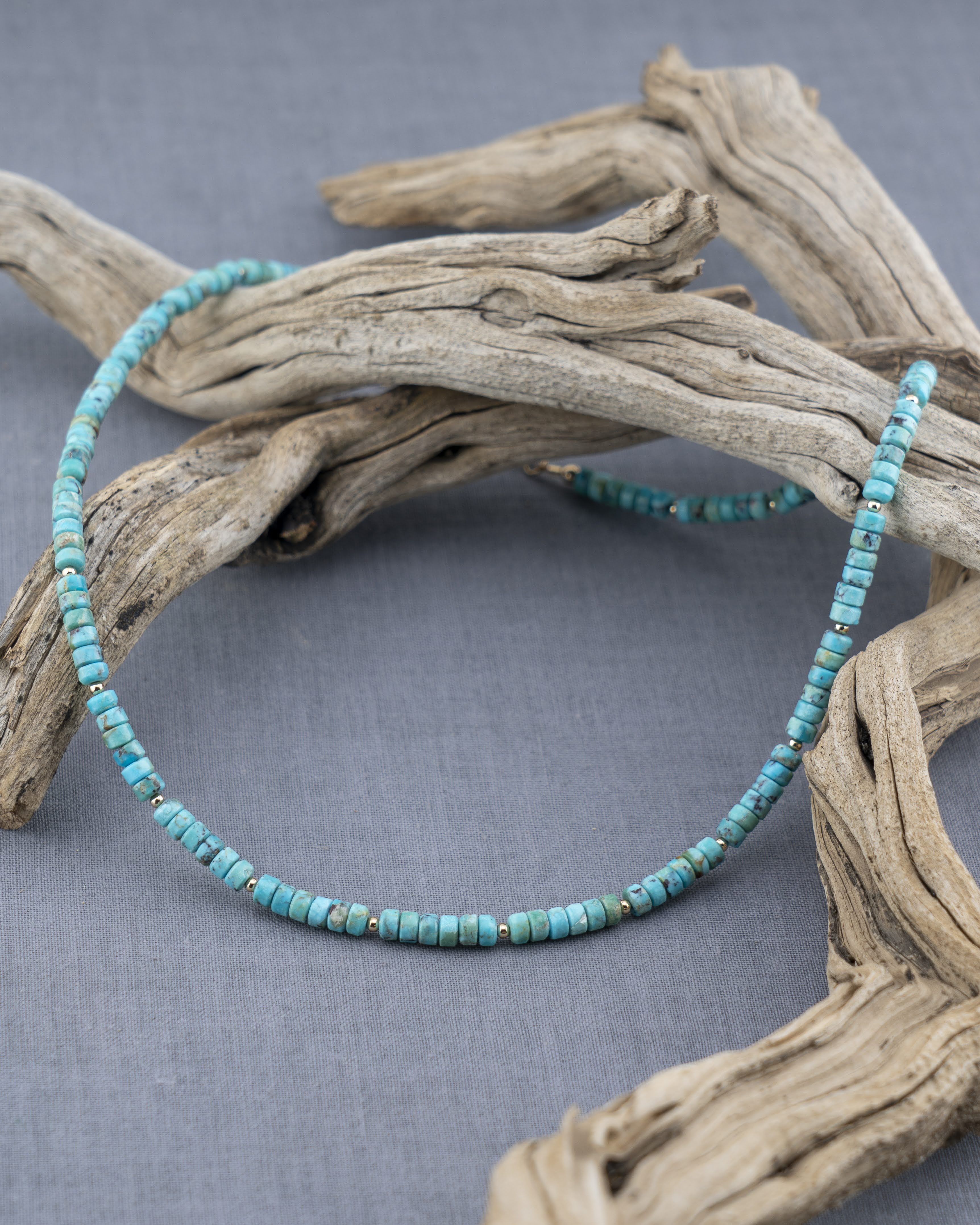Azure Mesa Turquoise Heishi Necklace