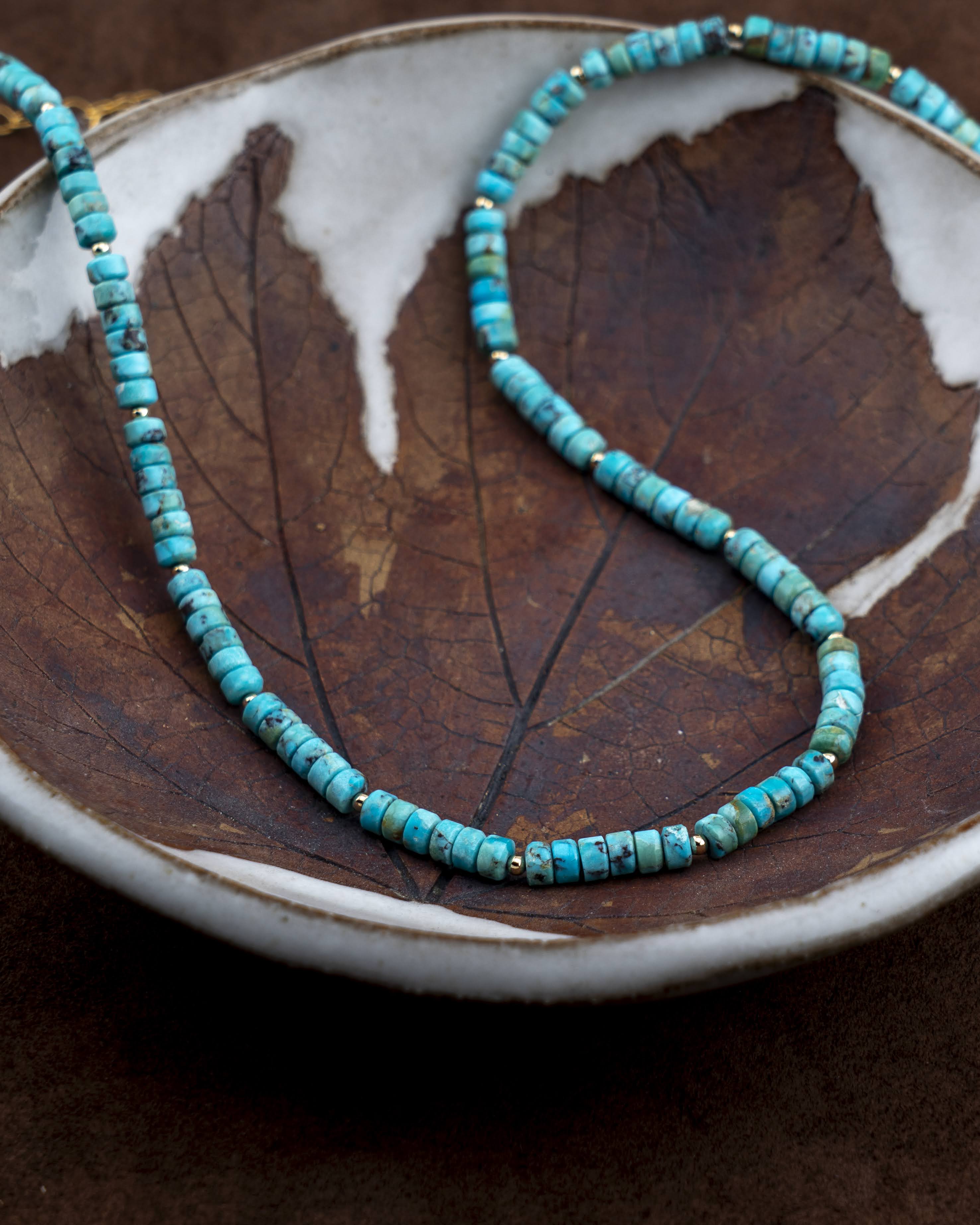 Azure Mesa Turquoise Heishi Necklace