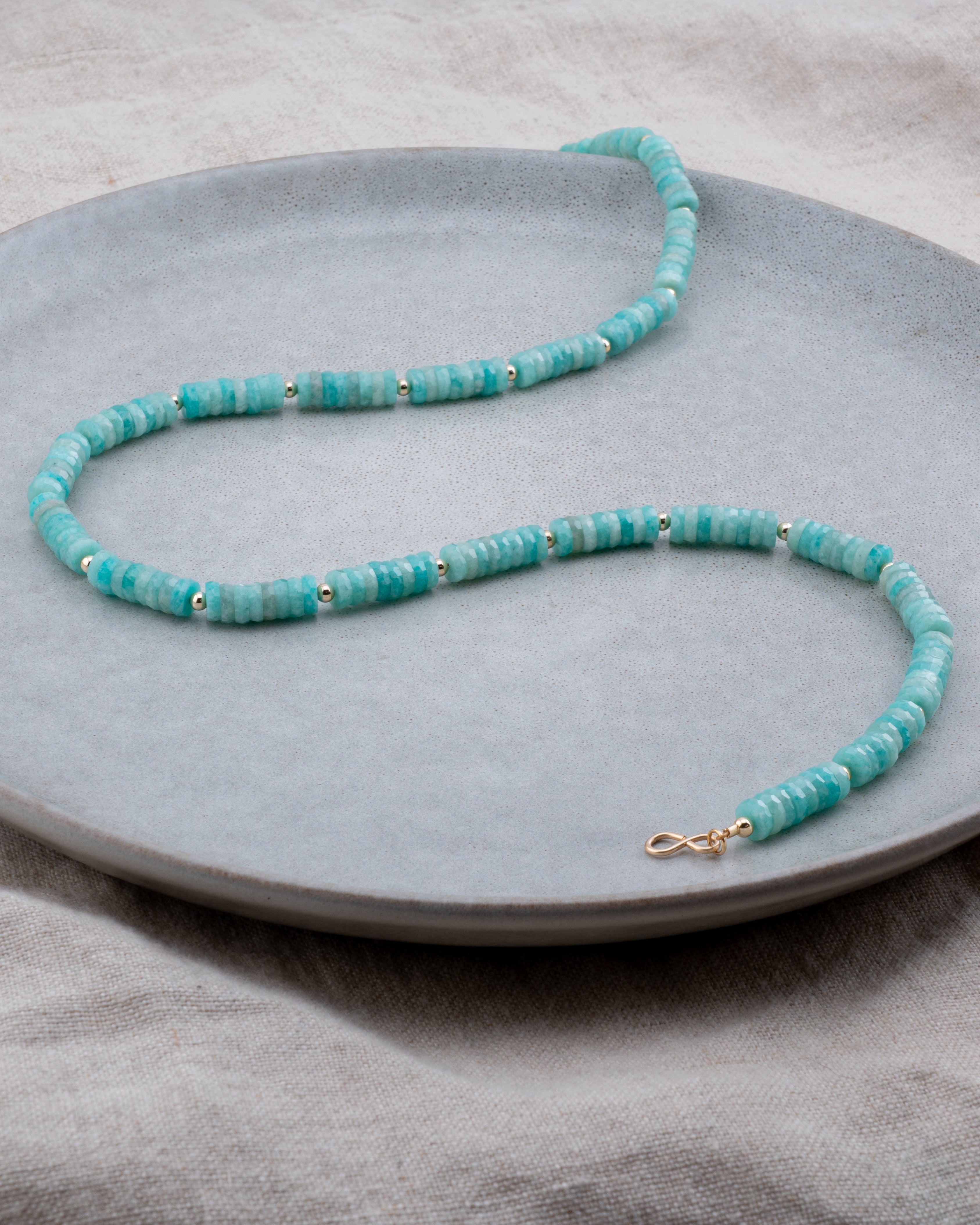 Andean Cove Peruvian Amazonite Heishi Necklace