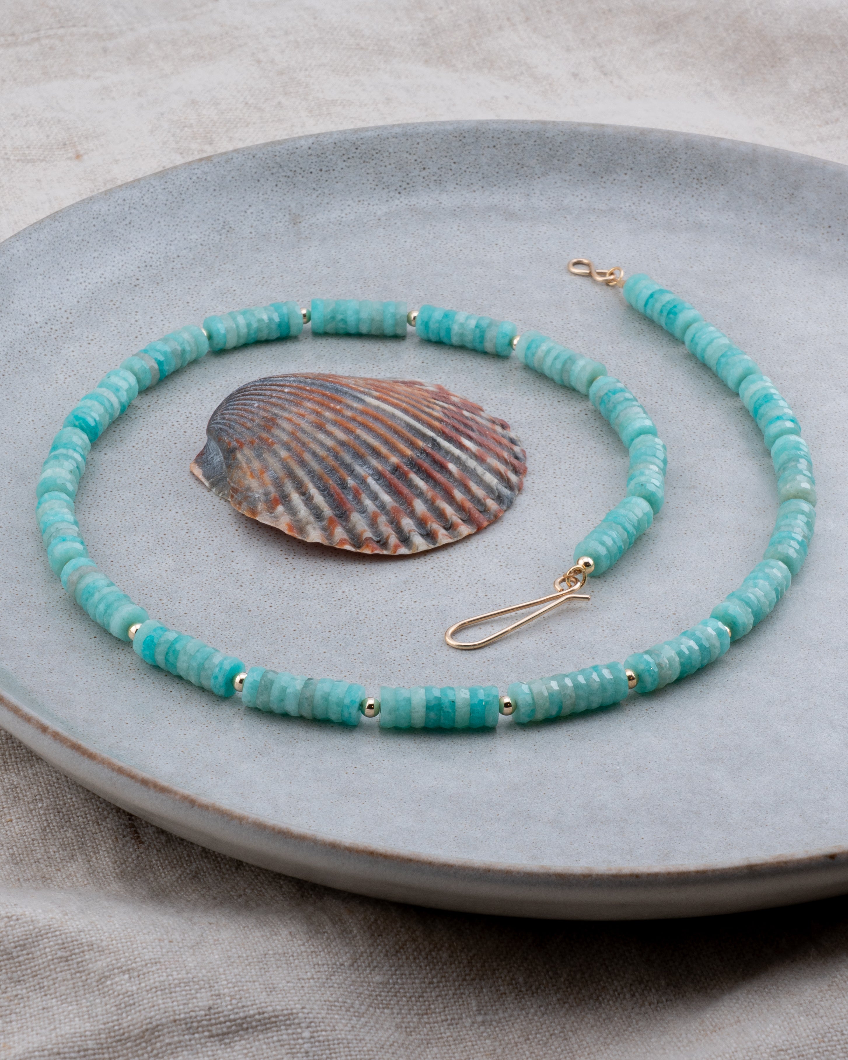 Andean Cove Peruvian Amazonite Heishi Necklace