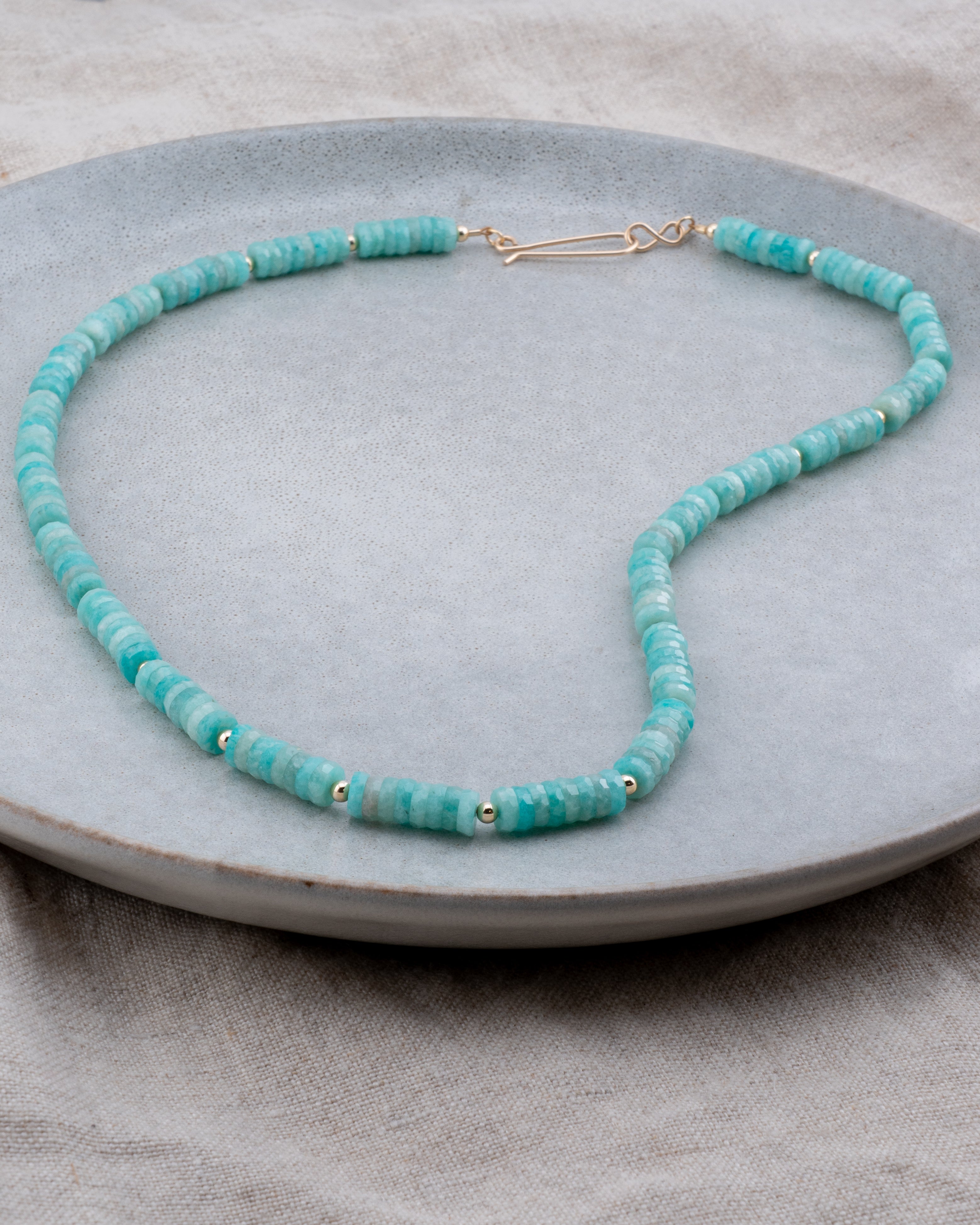 Andean Cove Peruvian Amazonite Heishi Necklace