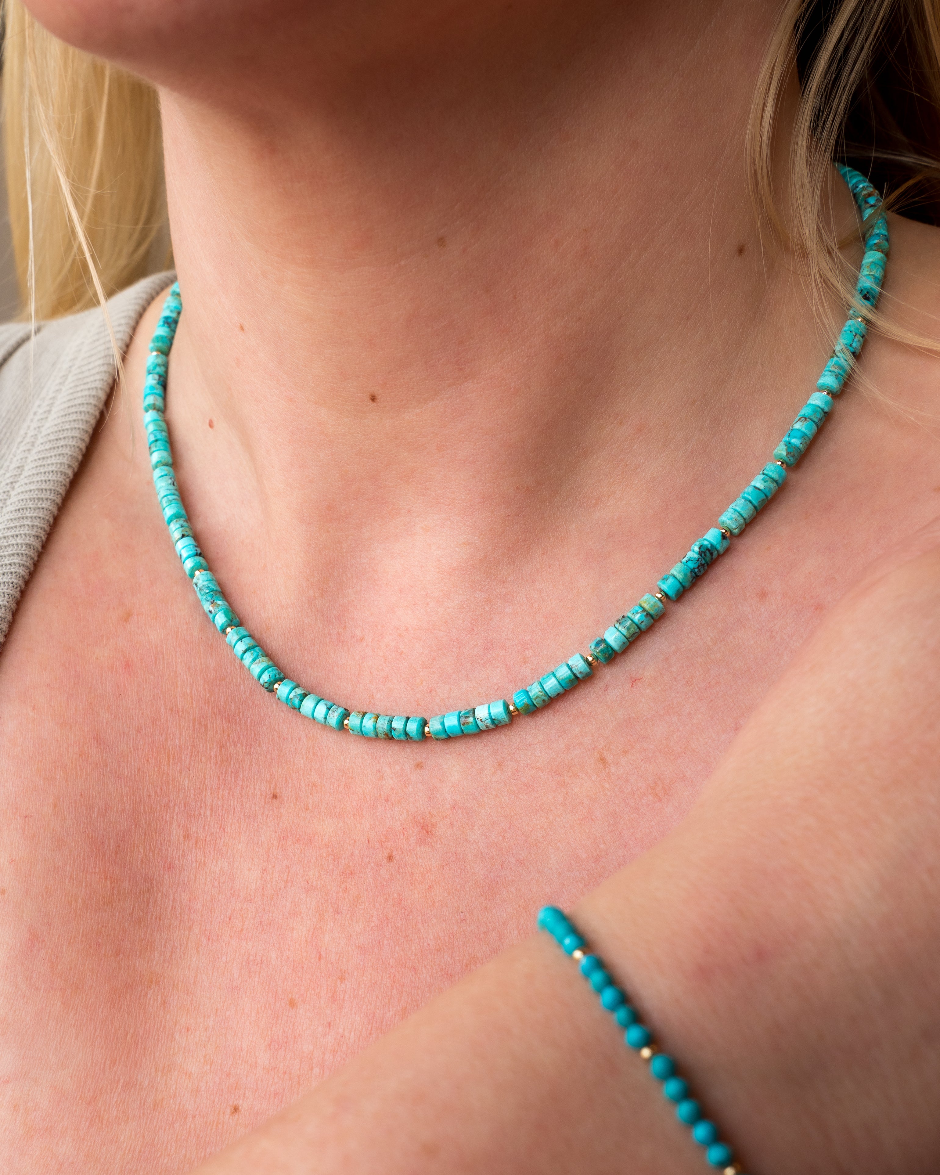 Azure Mesa Turquoise Heishi Necklace