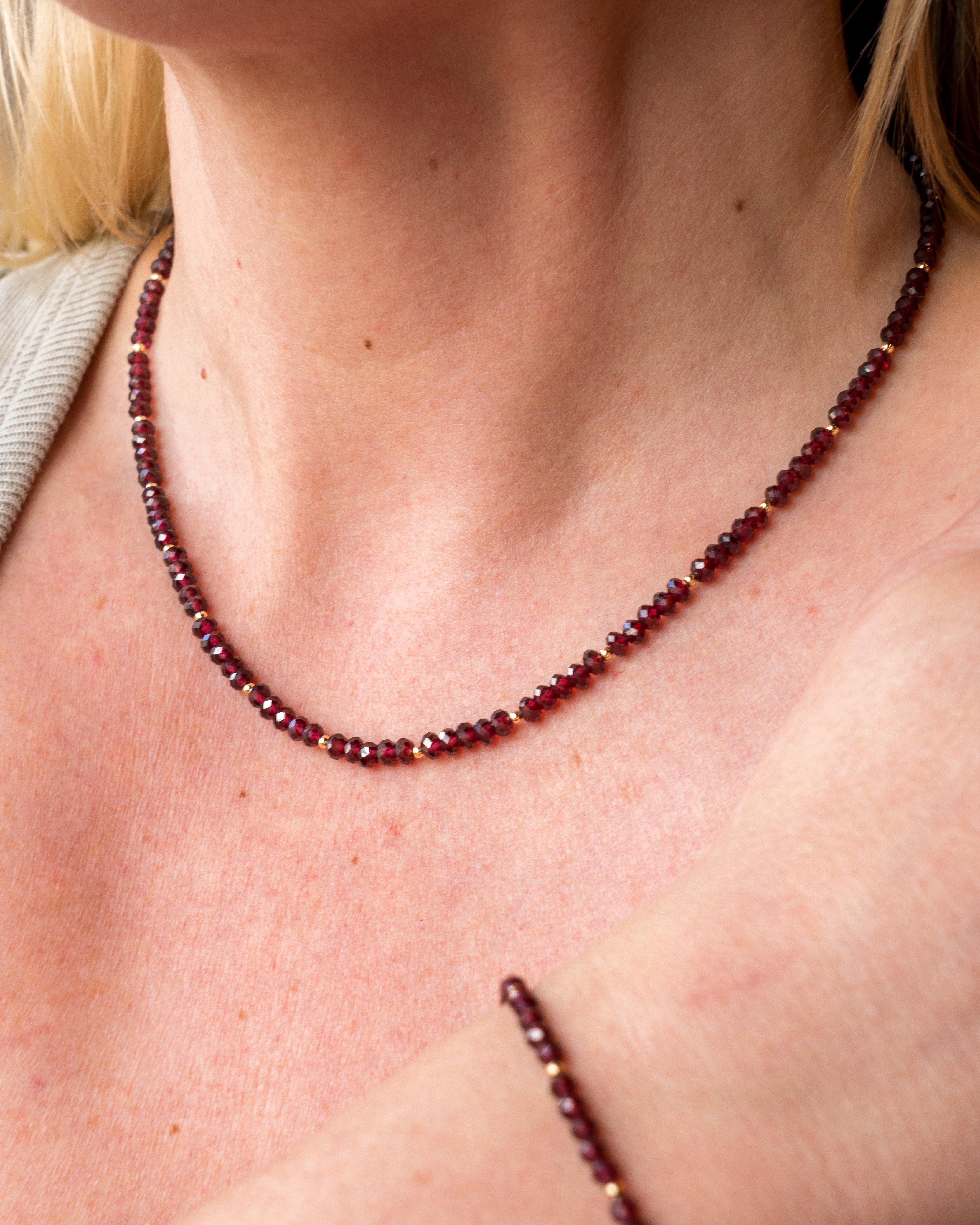Twilight Syrah Red Garnet Necklace