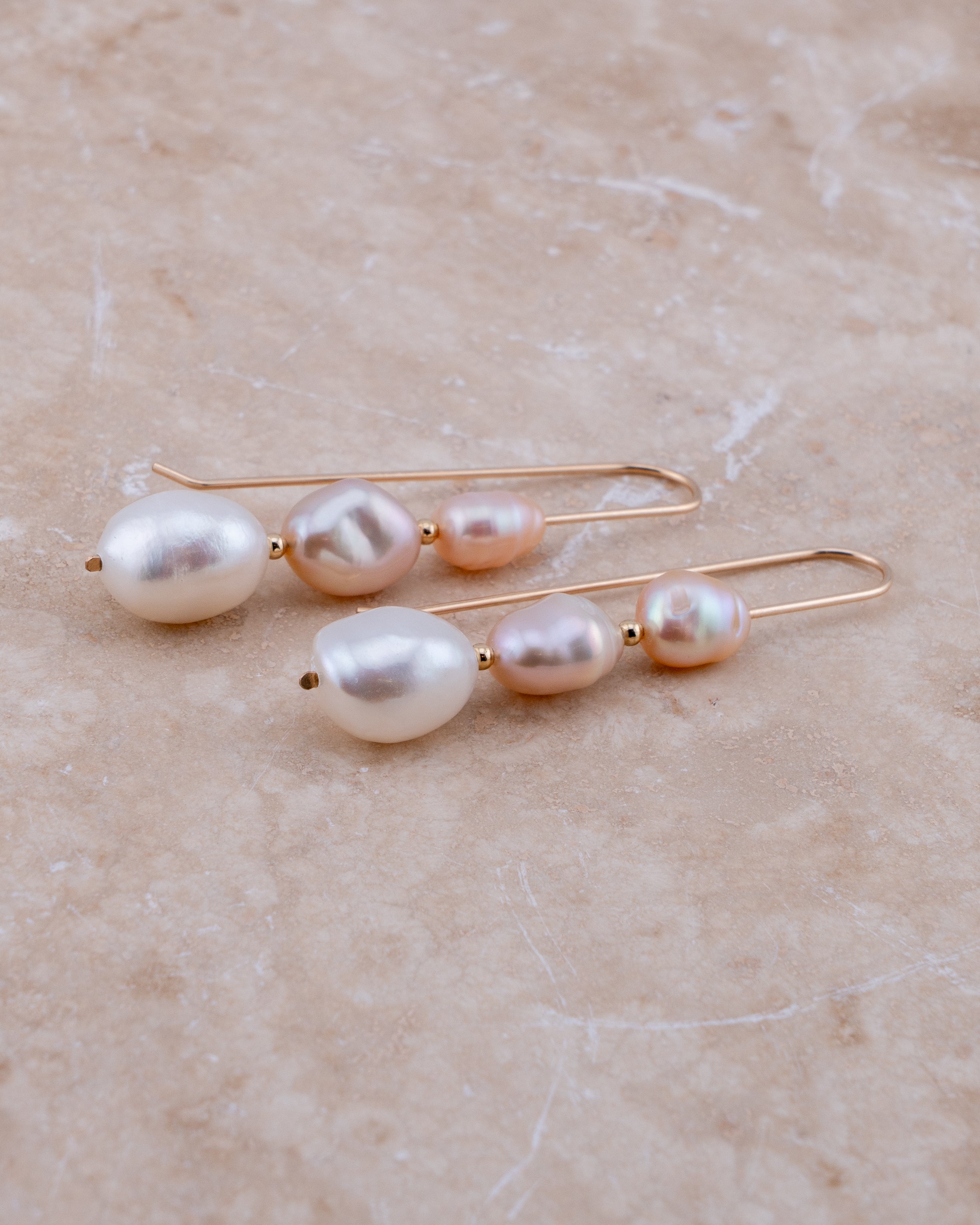 Three Tides Pearl Earrings