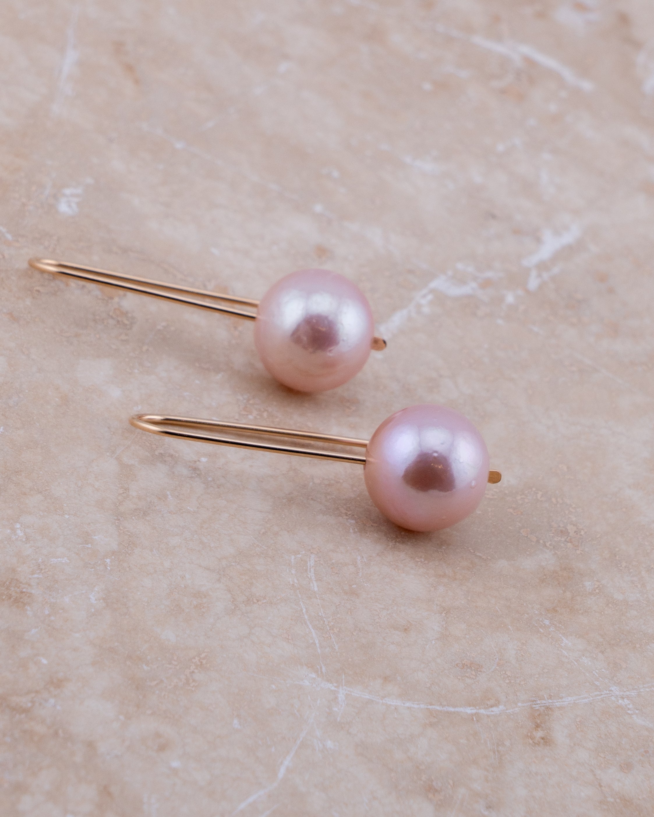 Pastel Dawn Pink Edison Pearl Earrings