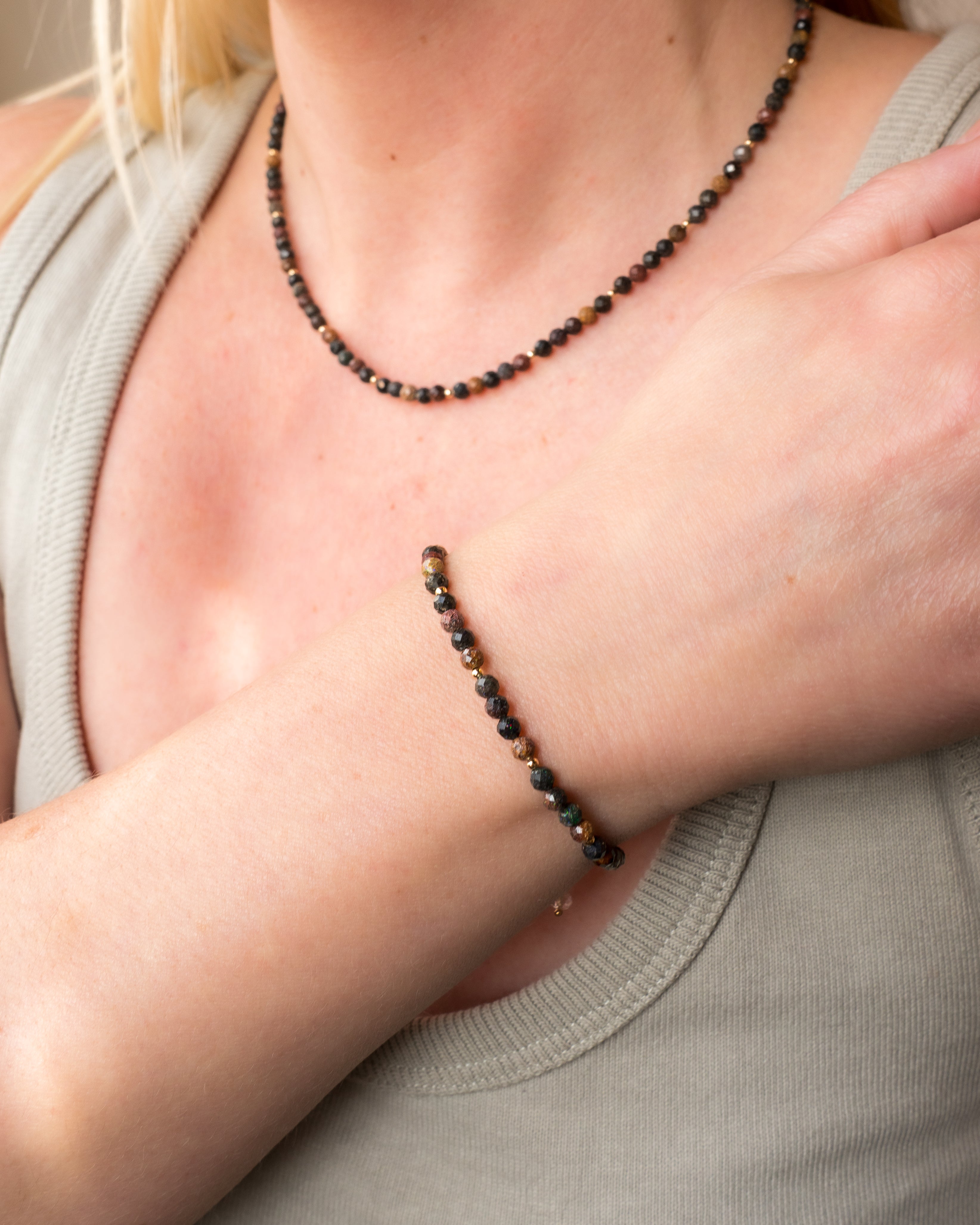 Fallen Leaves Black Opal Bracelet