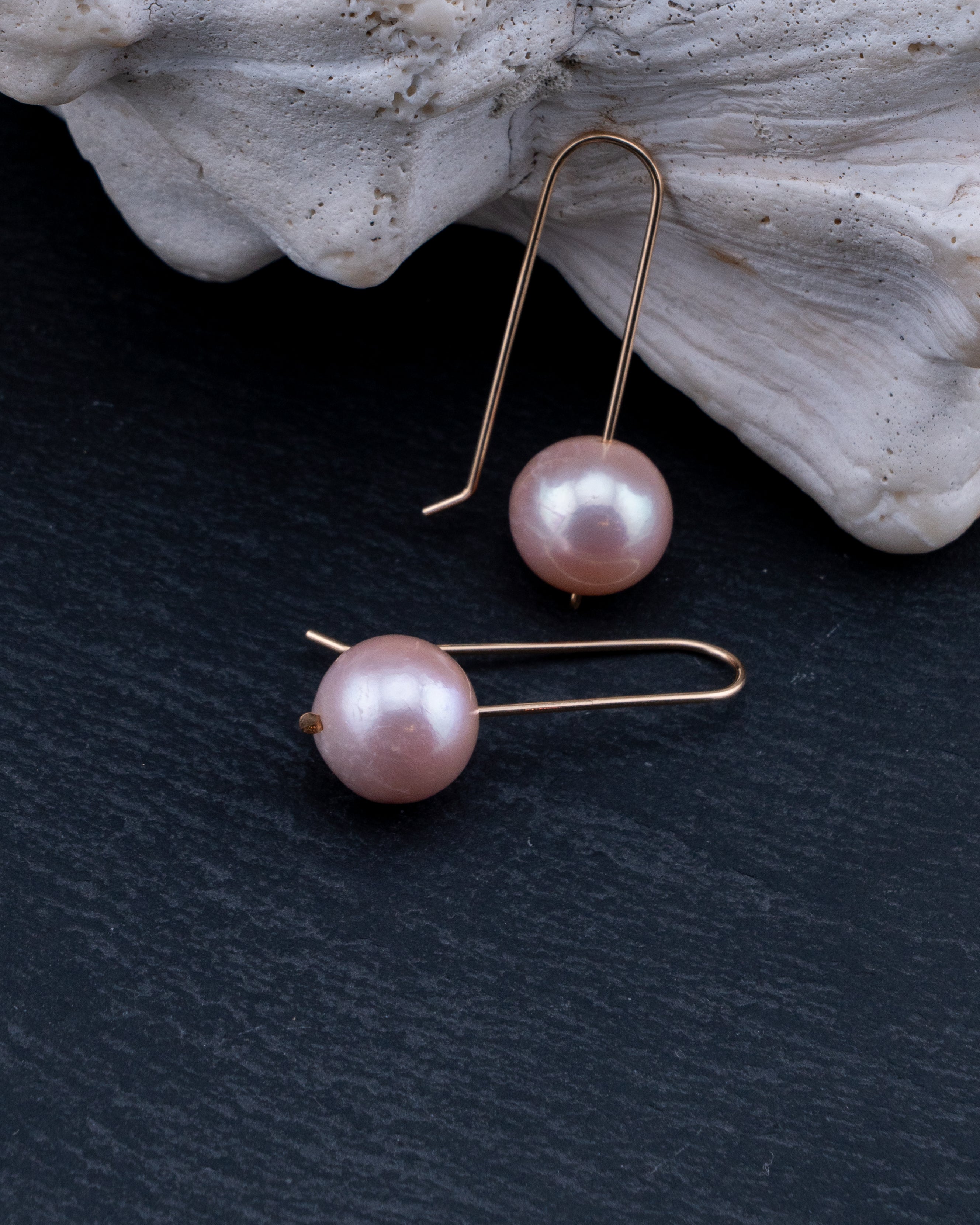 Pastel Dawn Pink Edison Pearl Earrings