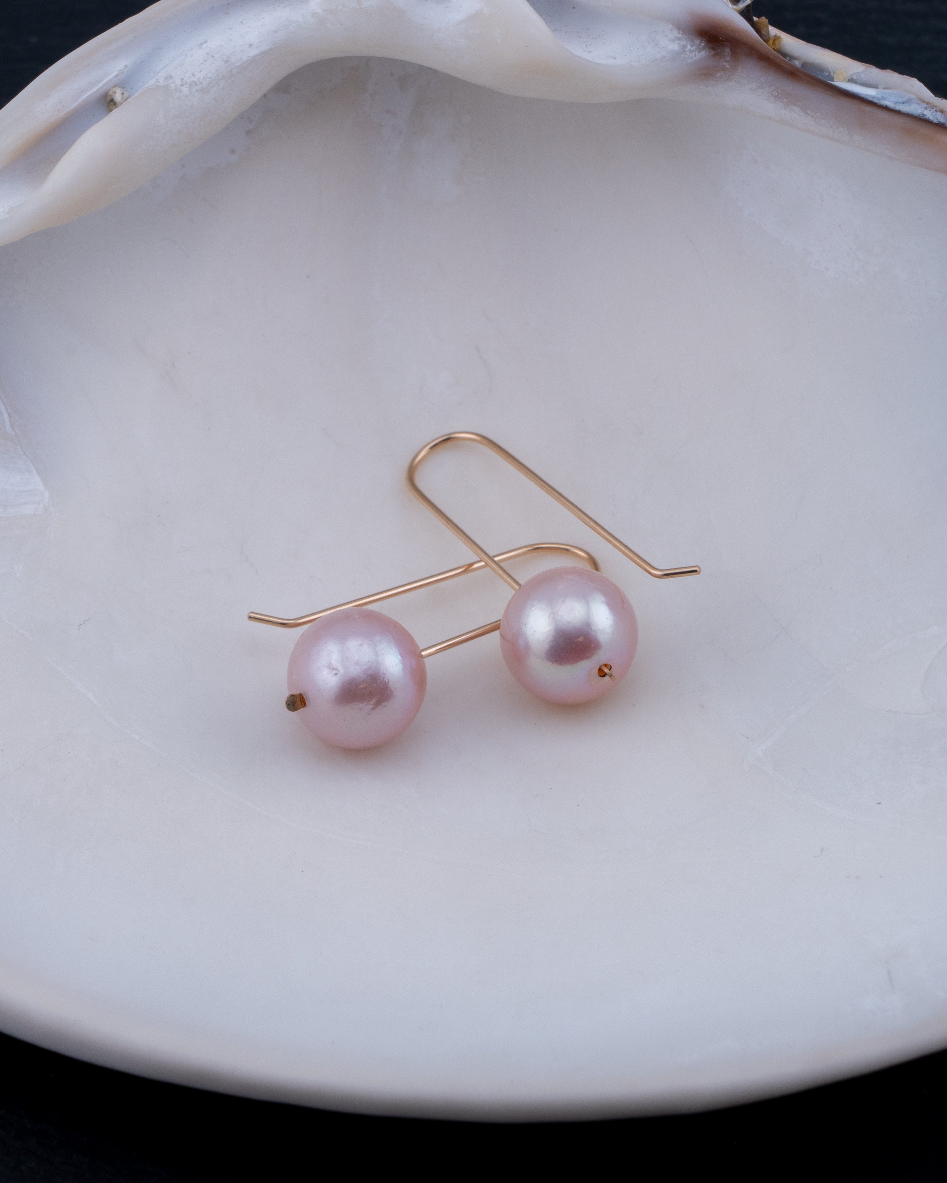 Pastel Dawn Pink Edison Pearl Earrings