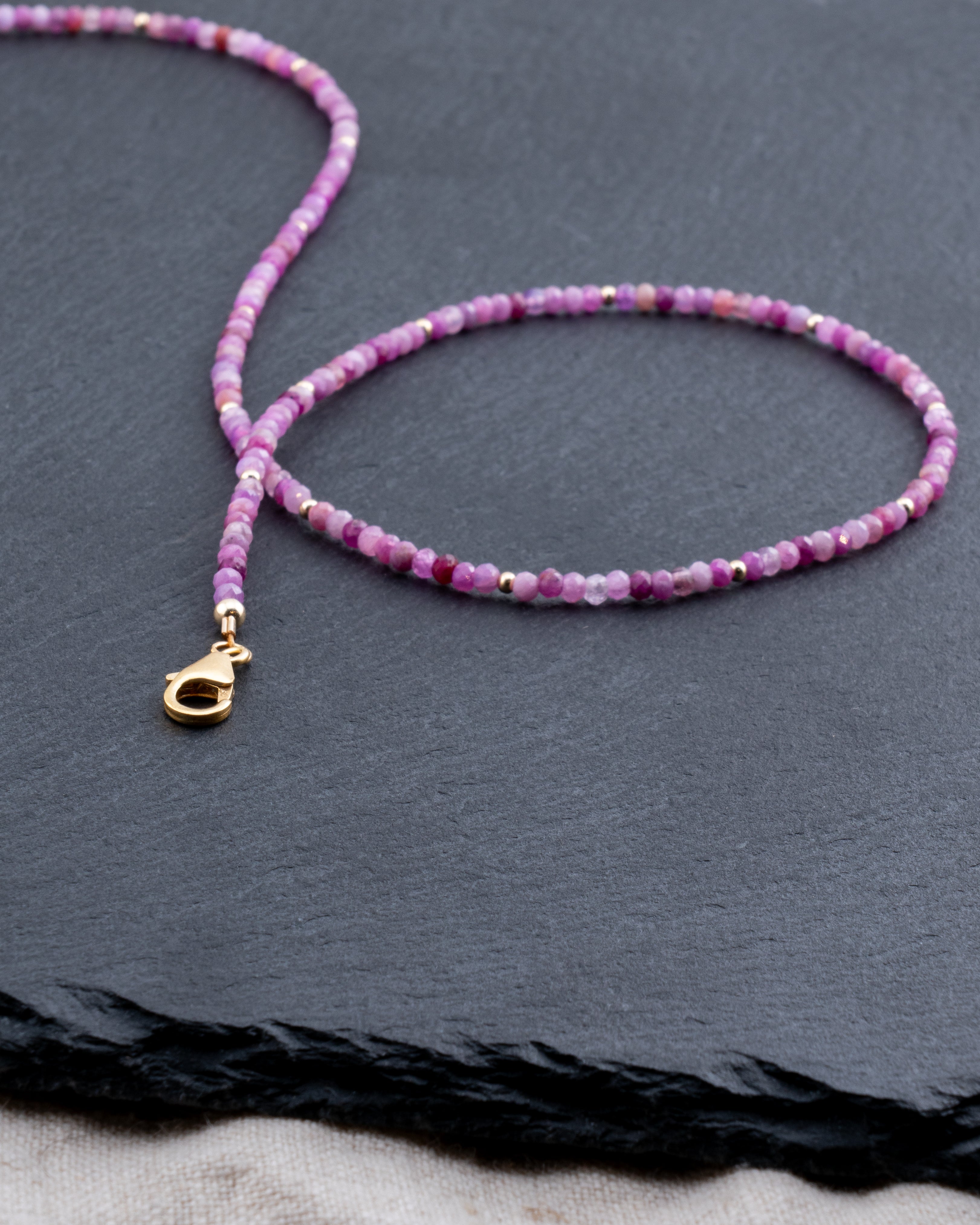 Desert Bloom Pink Ruby Necklace