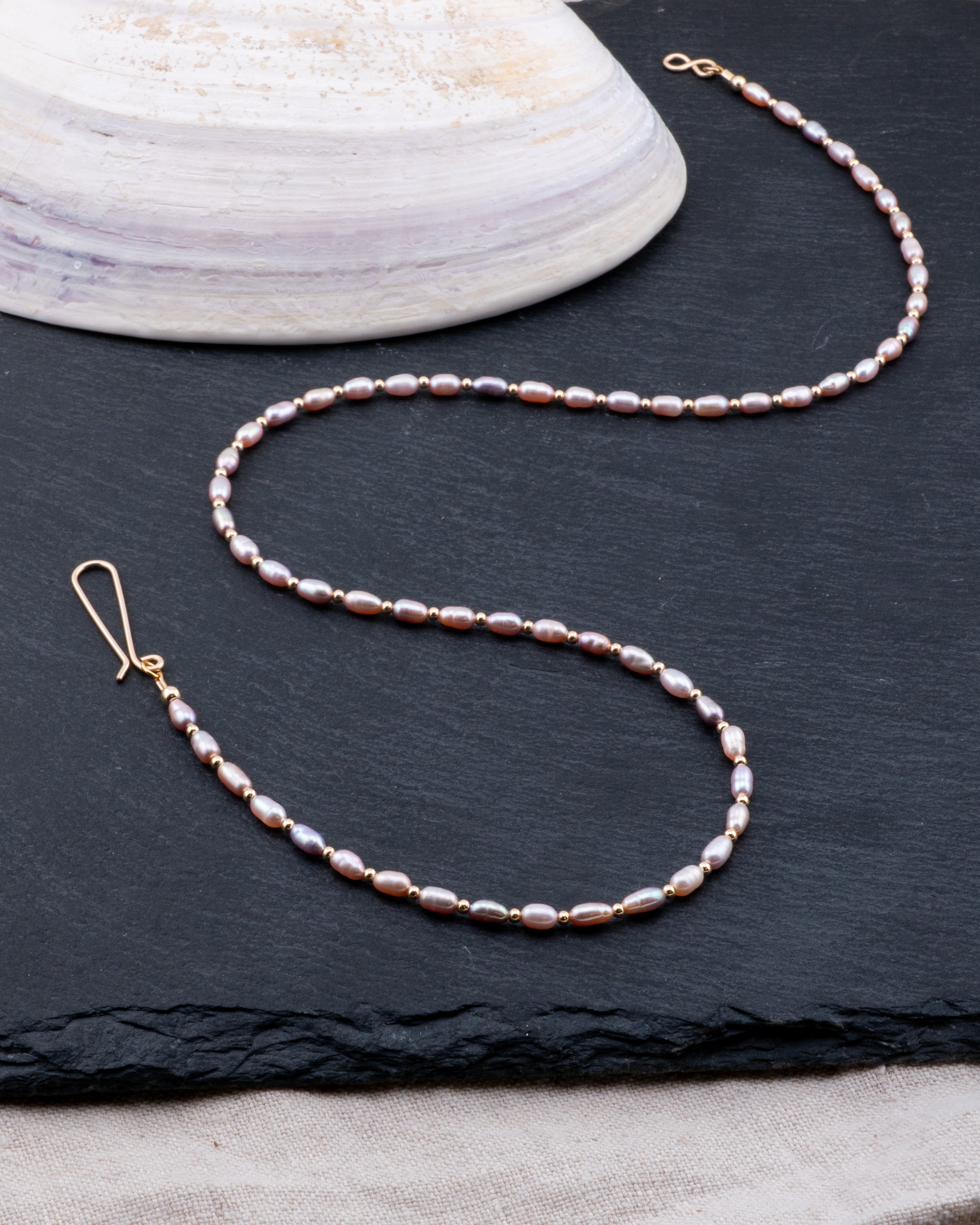Sunkissed Mauve Freshwater Pearl Necklace