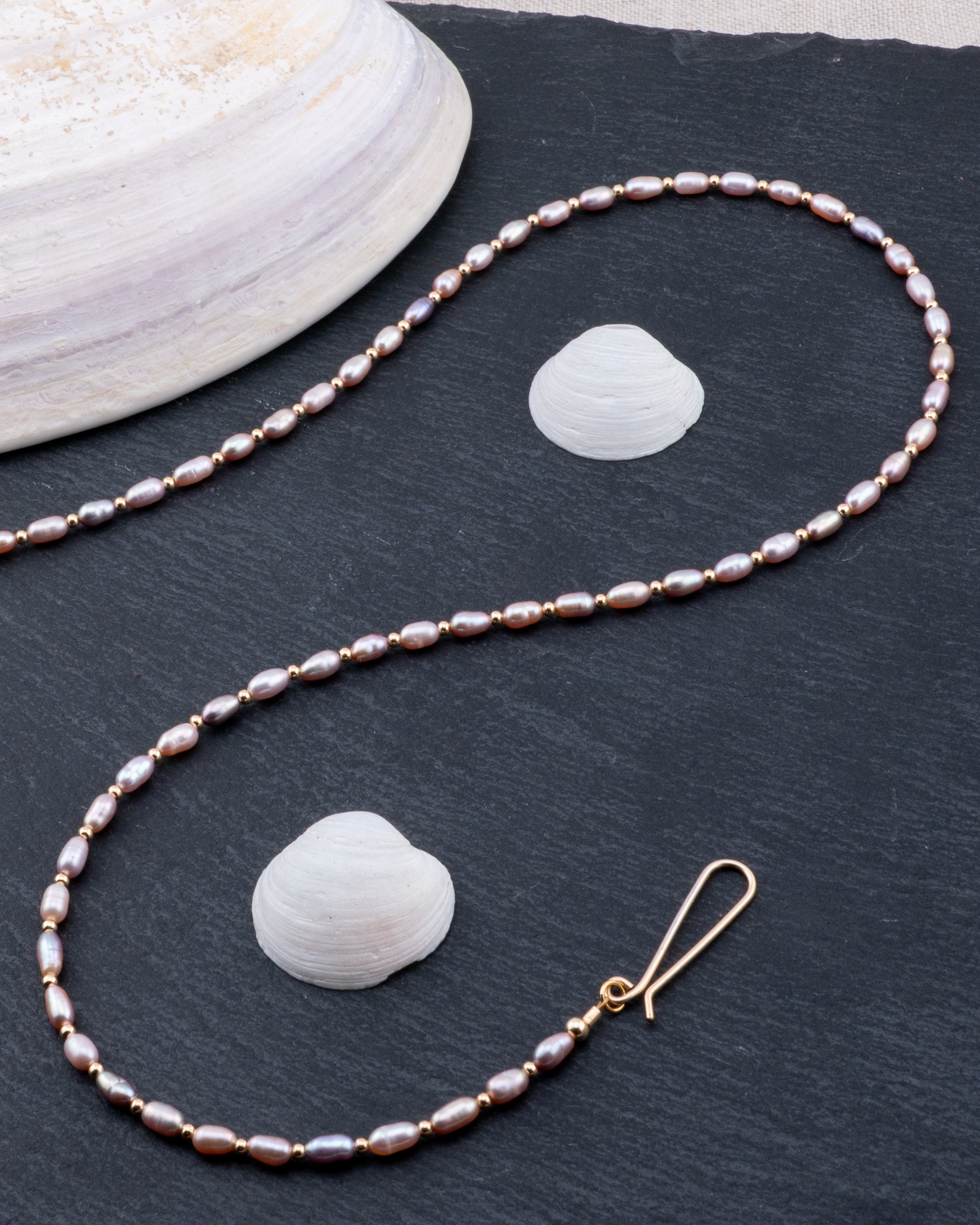 Sunkissed Mauve Freshwater Pearl Necklace