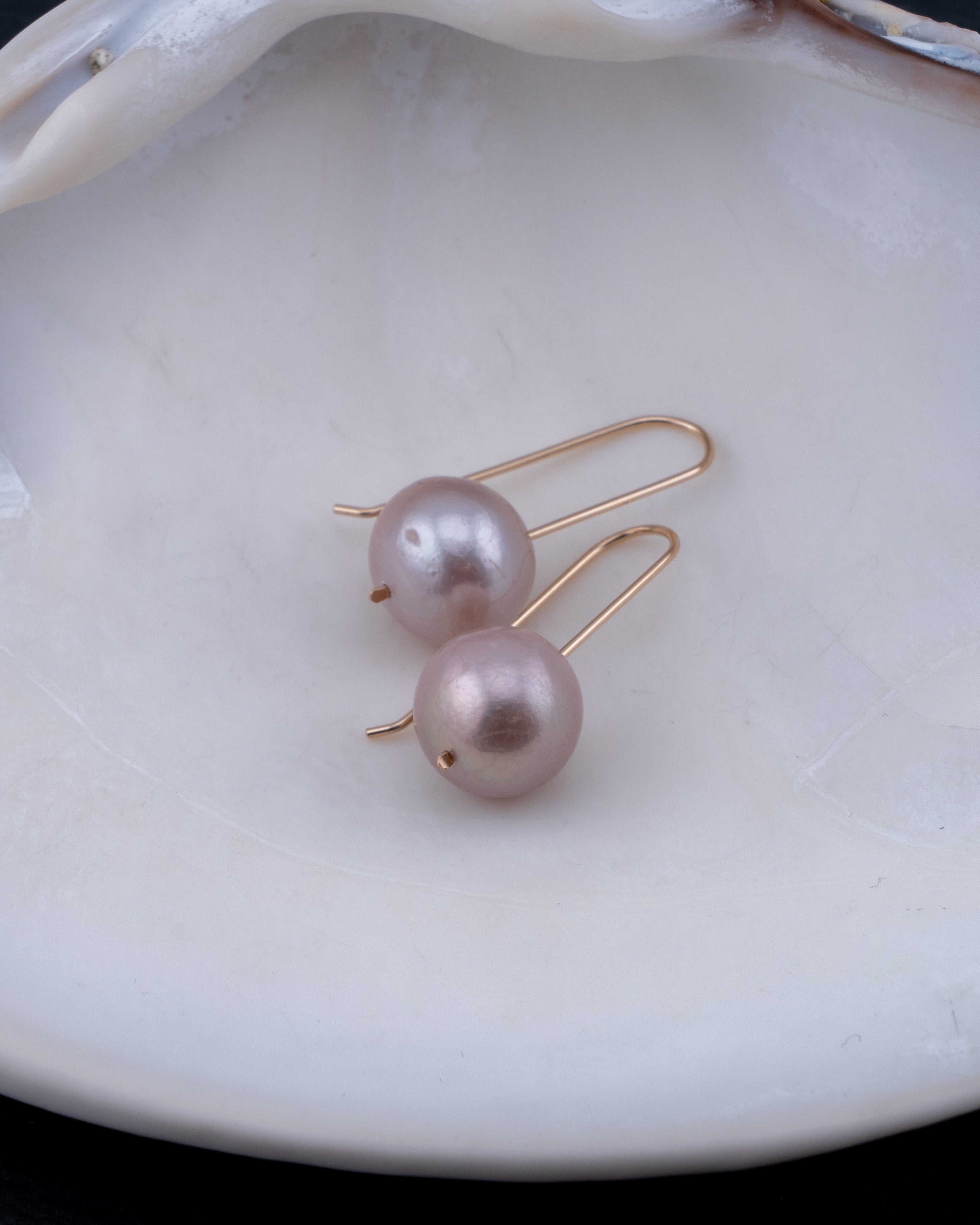 Misty Orchid Mauve Edison Pearl Earrings