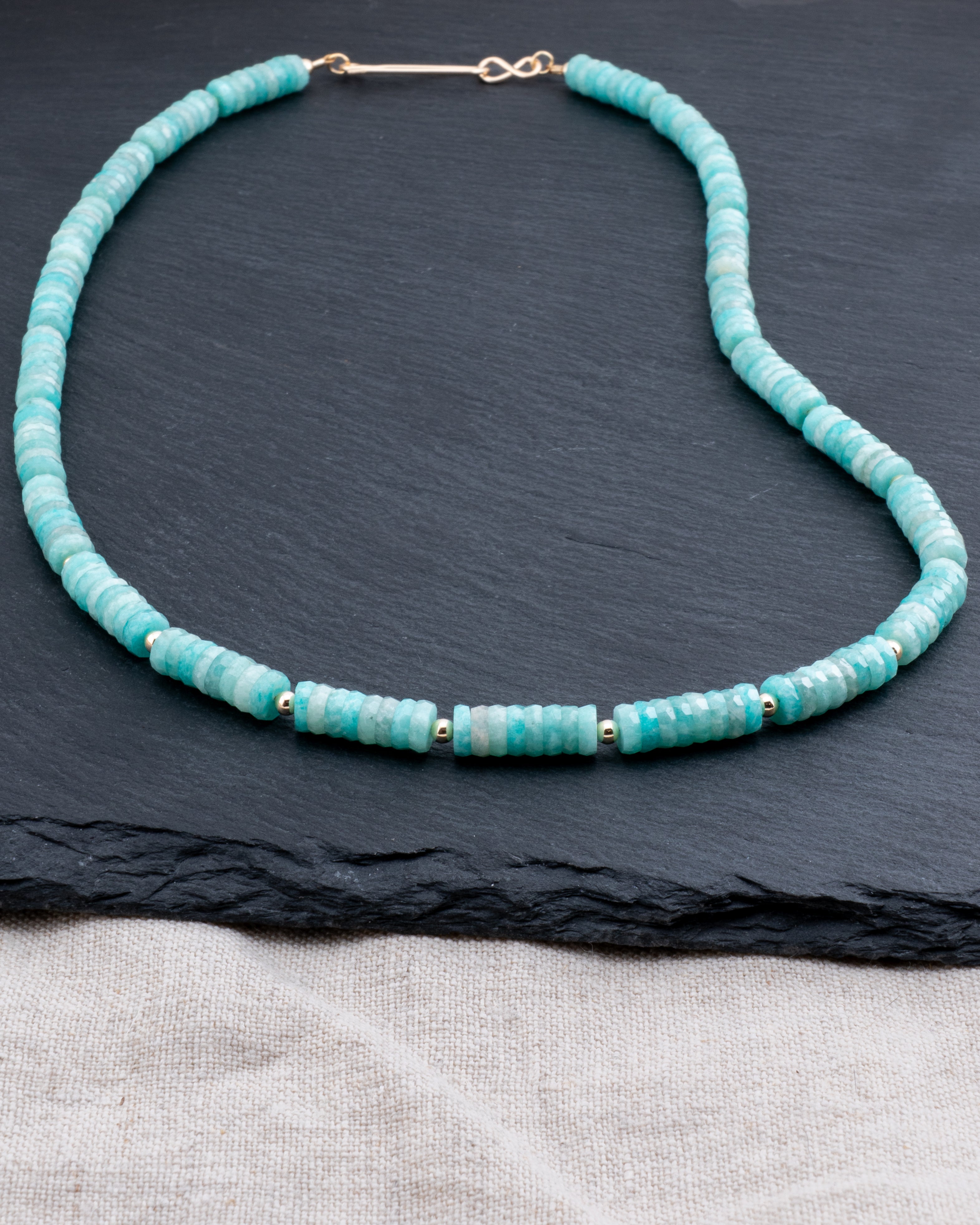 Andean Cove Peruvian Amazonite Heishi Necklace