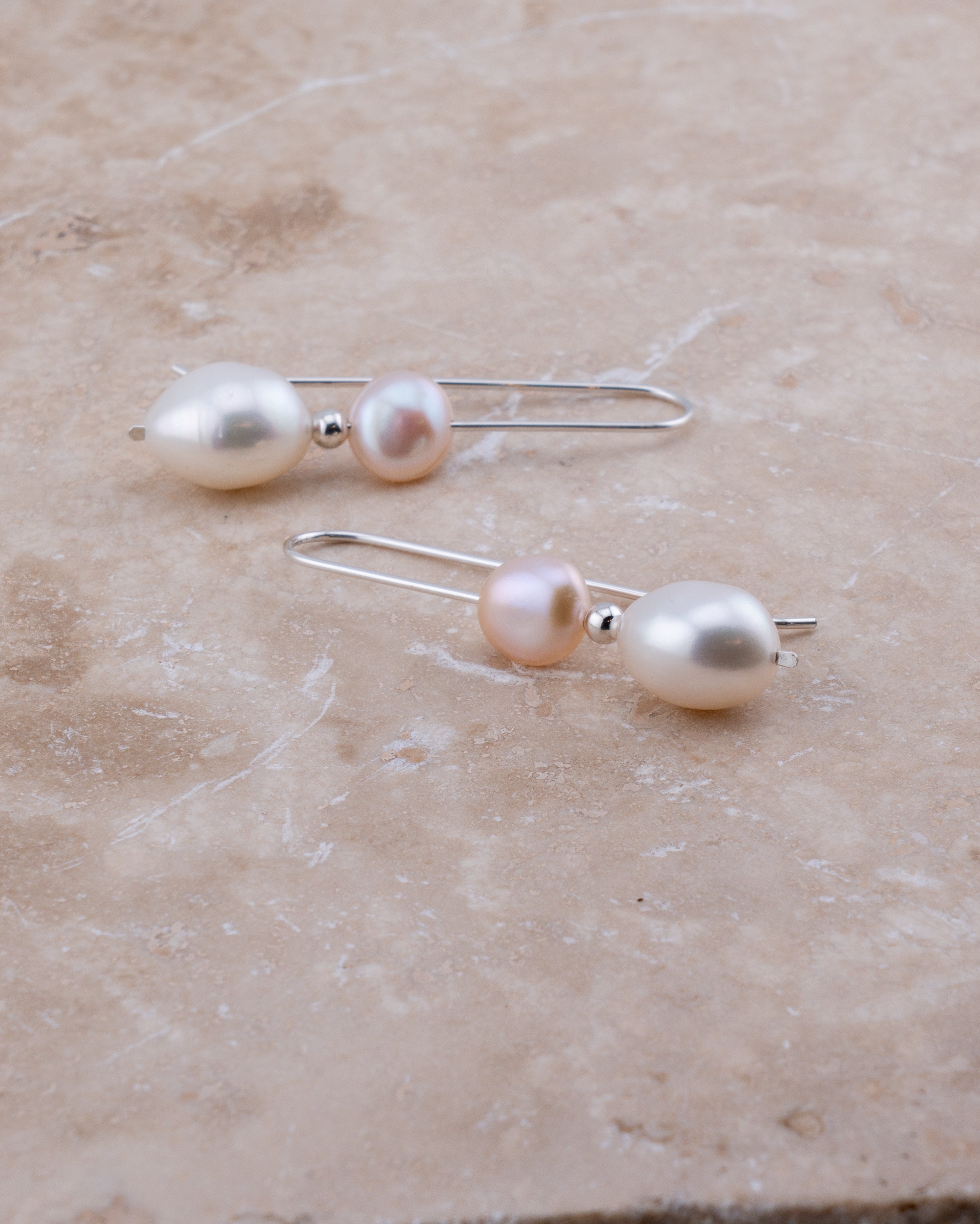 Moonlit Shore Pearl Earrings