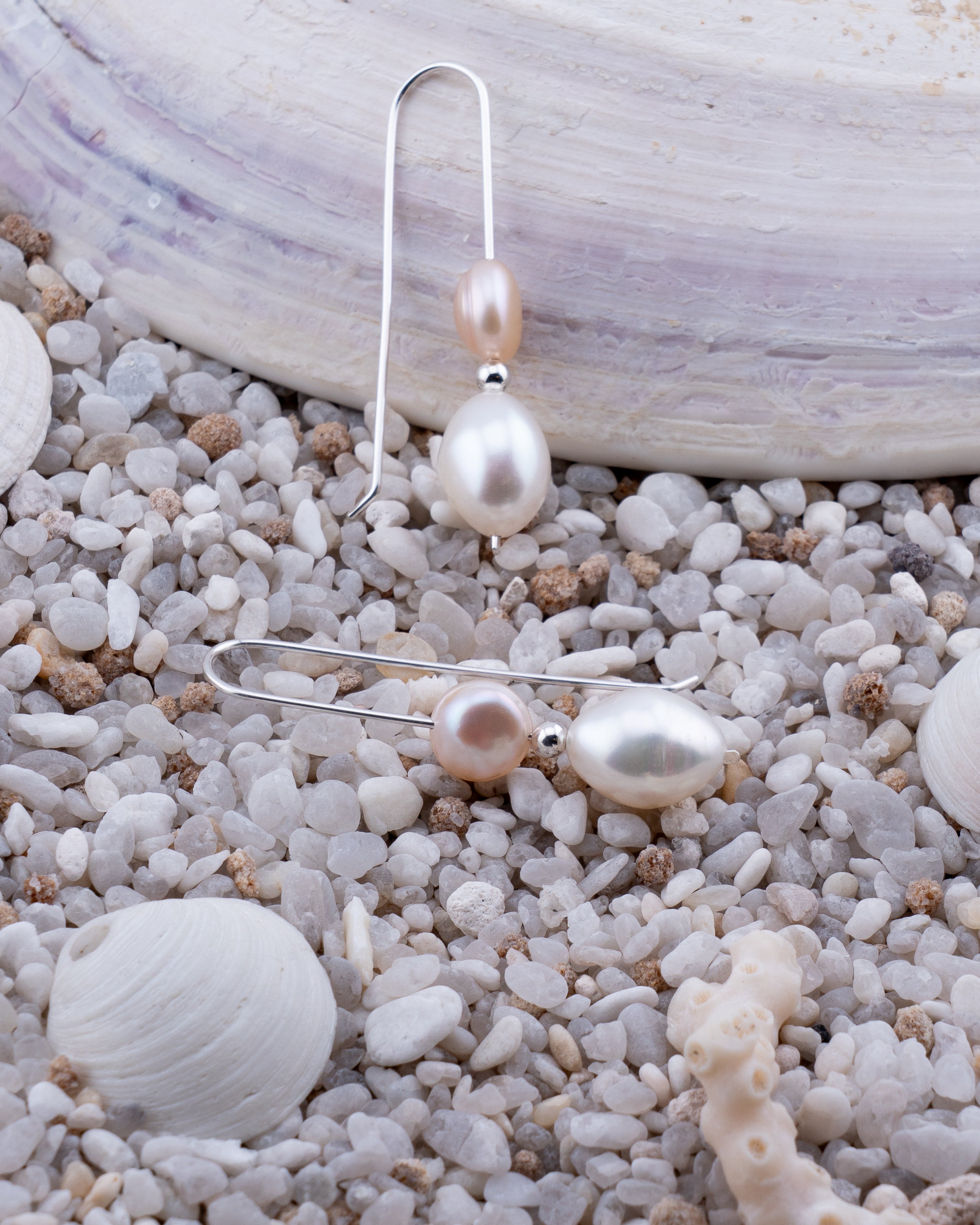Moonlit Shore Pearl Earrings