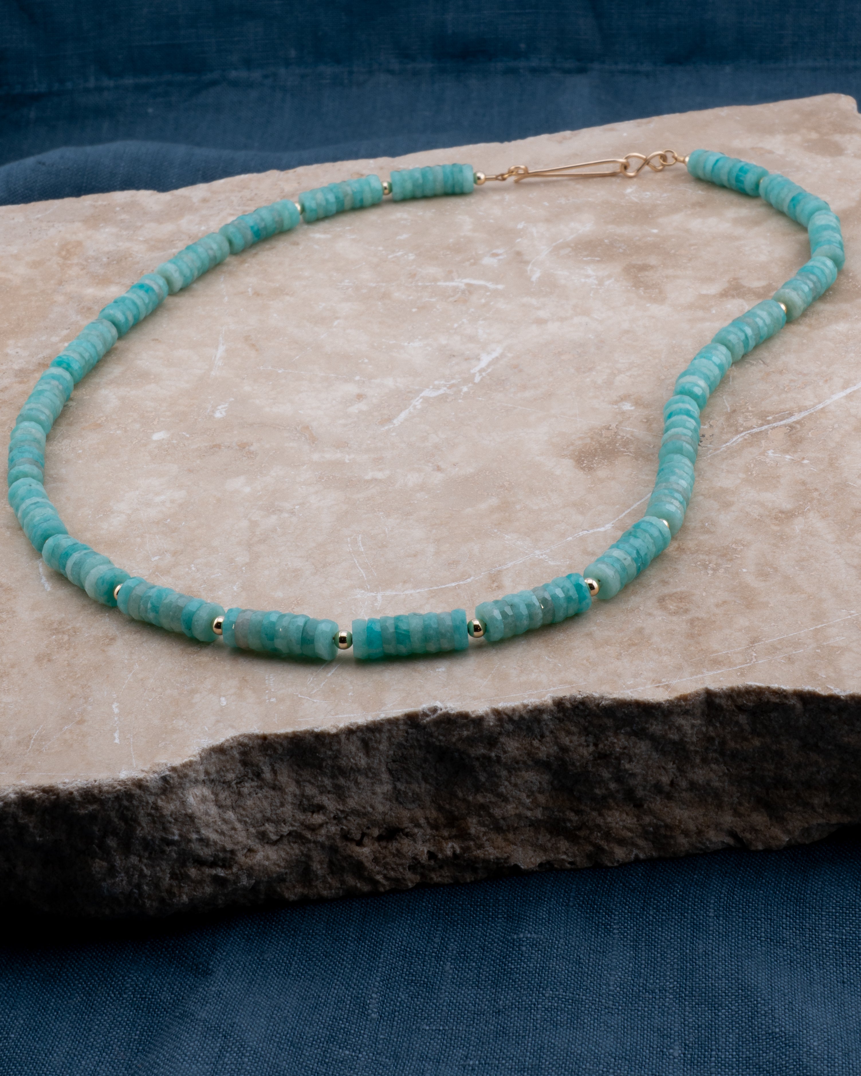 Andean Cove Peruvian Amazonite Heishi Necklace