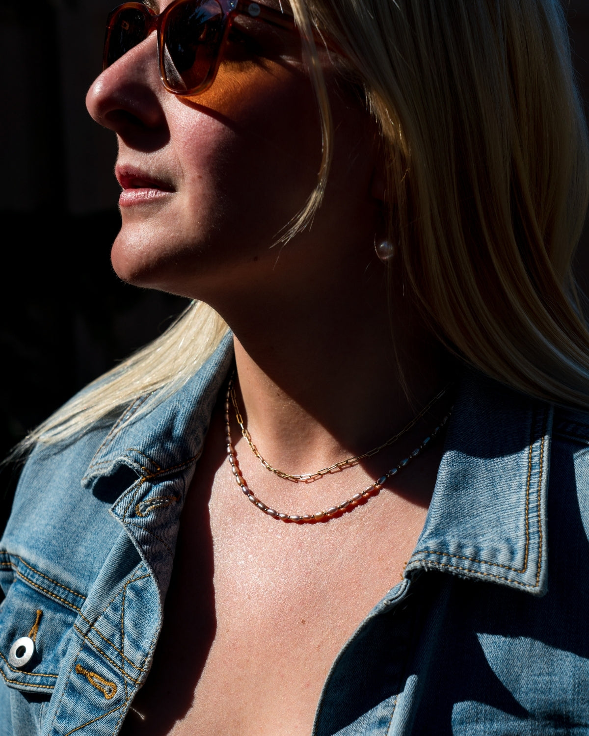 Sunkissed Mauve Freshwater Pearl Necklace