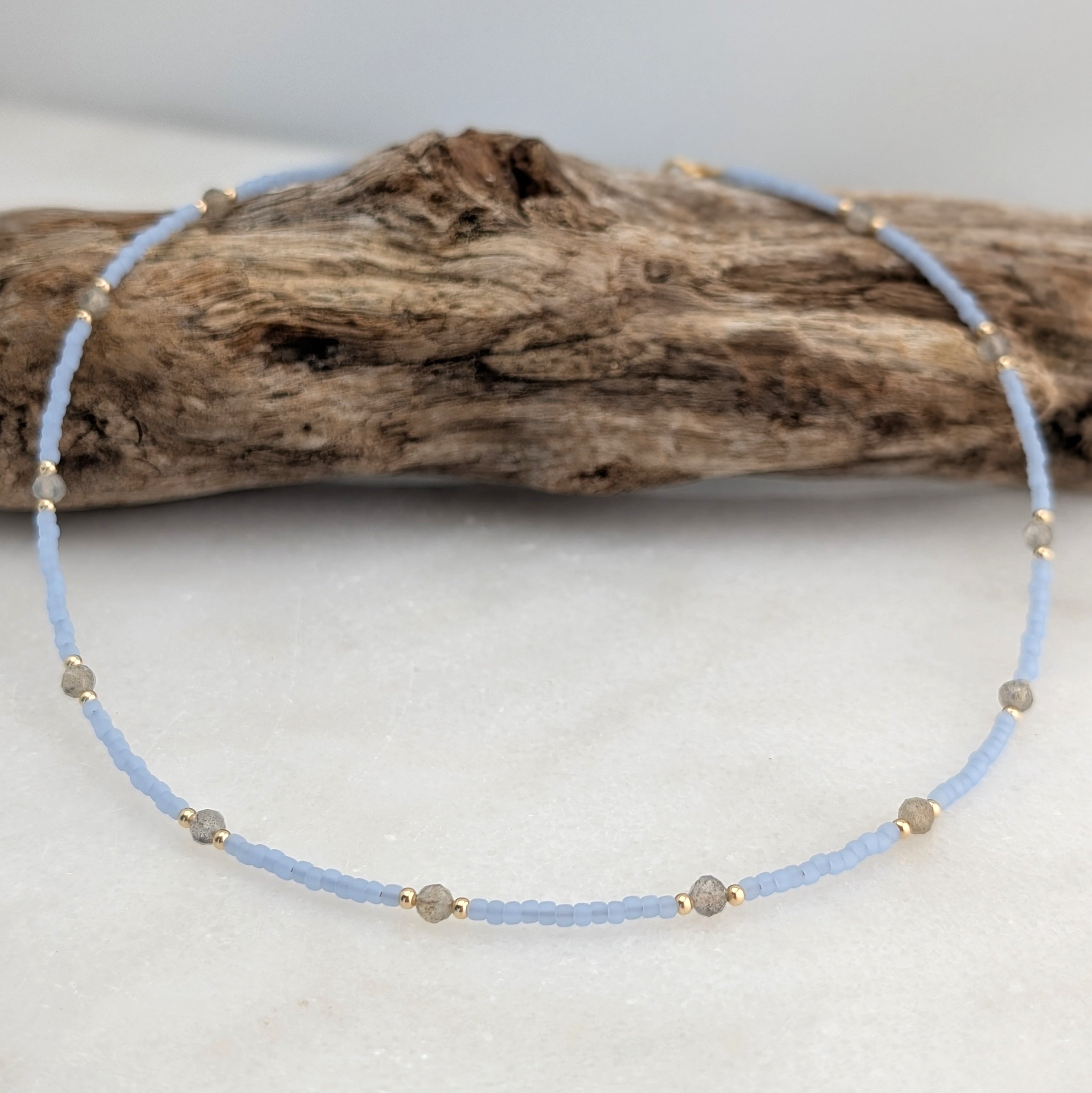 Labradorite Saltwater Surf Necklace