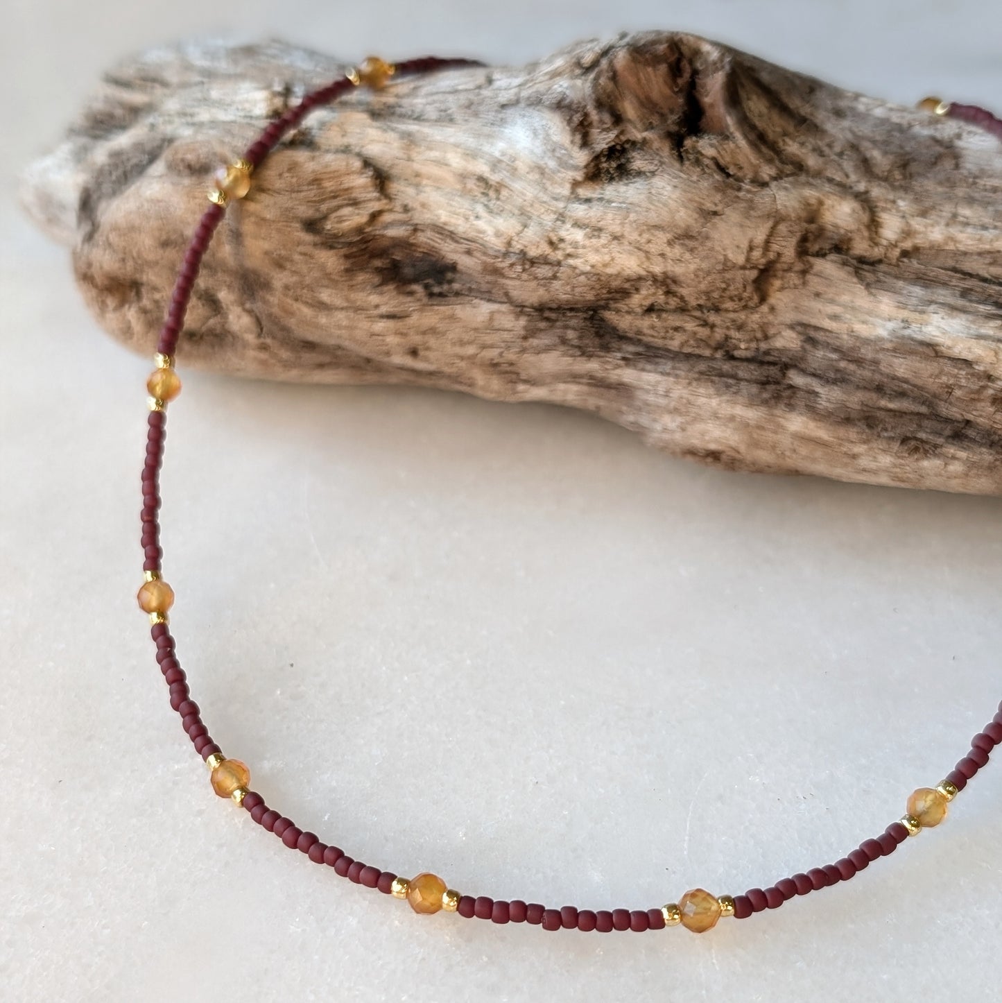 Carnelian Autumn Courage Necklace