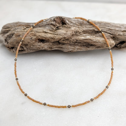 Smoky Quartz Coral Protection Necklace