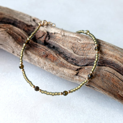 Golden Obsidian Sage Mulit Grounding Bracelet