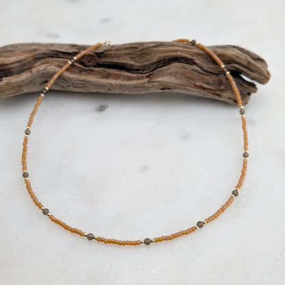 Smoky Quartz Coral Protection Necklace