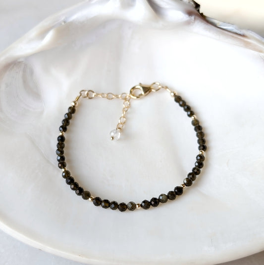 Golden Obsidian Grounding Luxe Bracelet