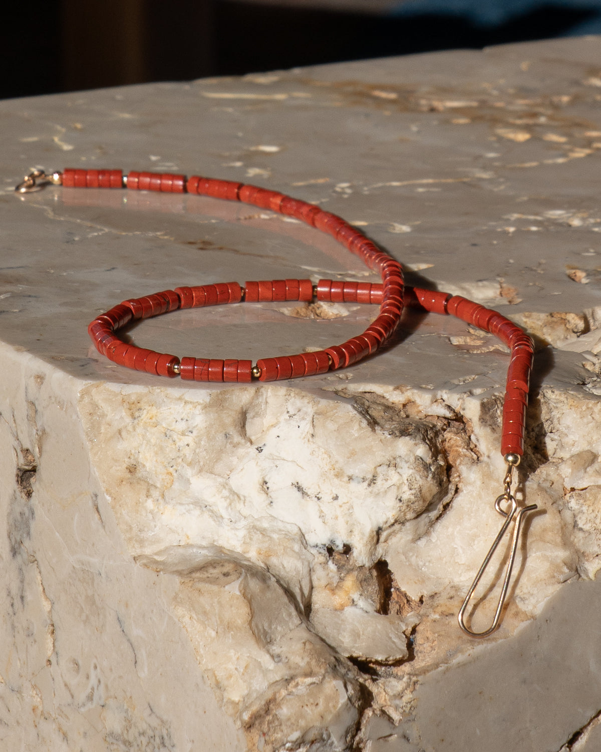 Painted Hills Red Jasper Heishi Necklace