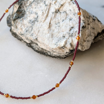 Carnelian Autumn Courage Necklace