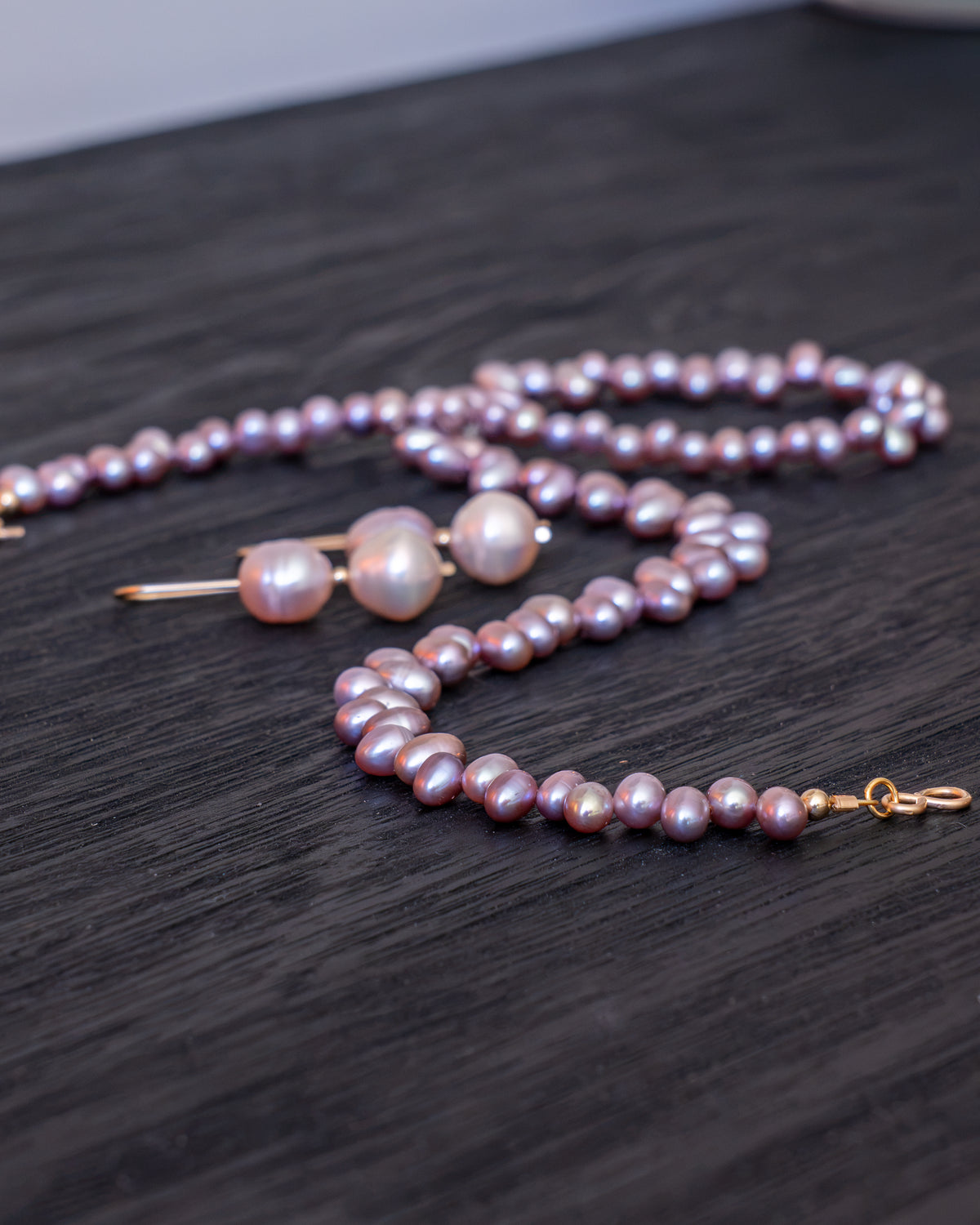 Orchid Noir Freshwater Pearl Necklace