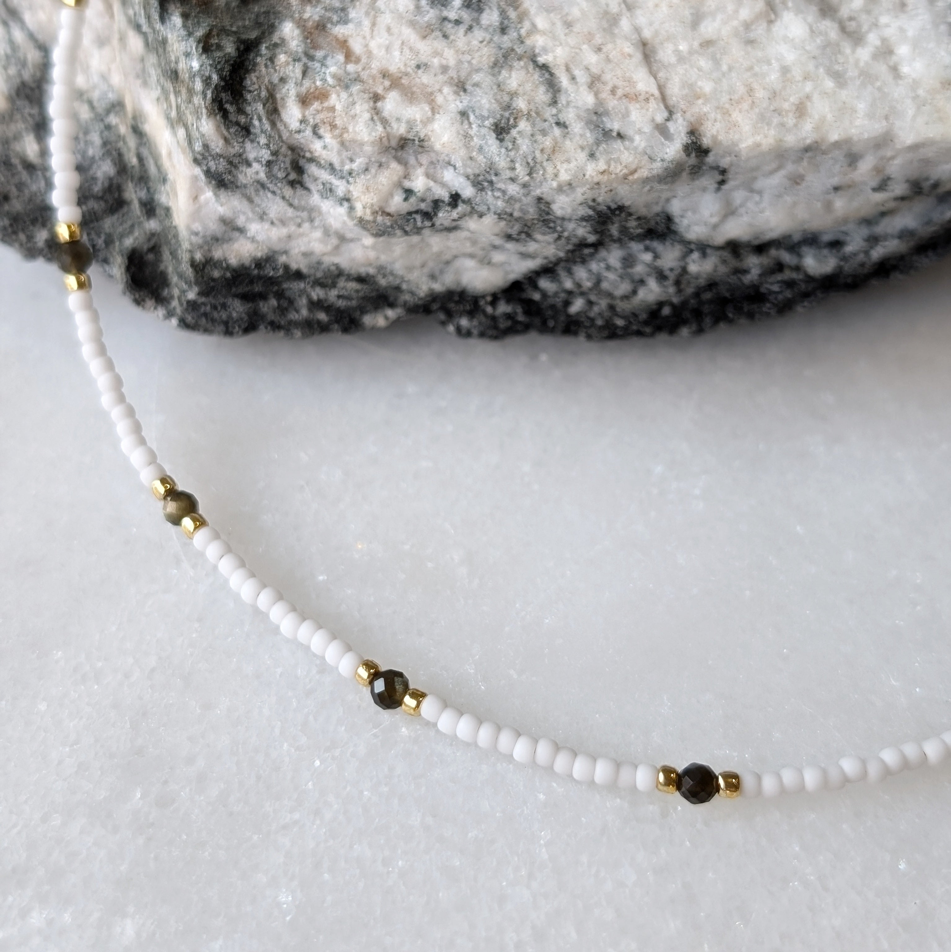 Golden Obsidian Protective Necklace