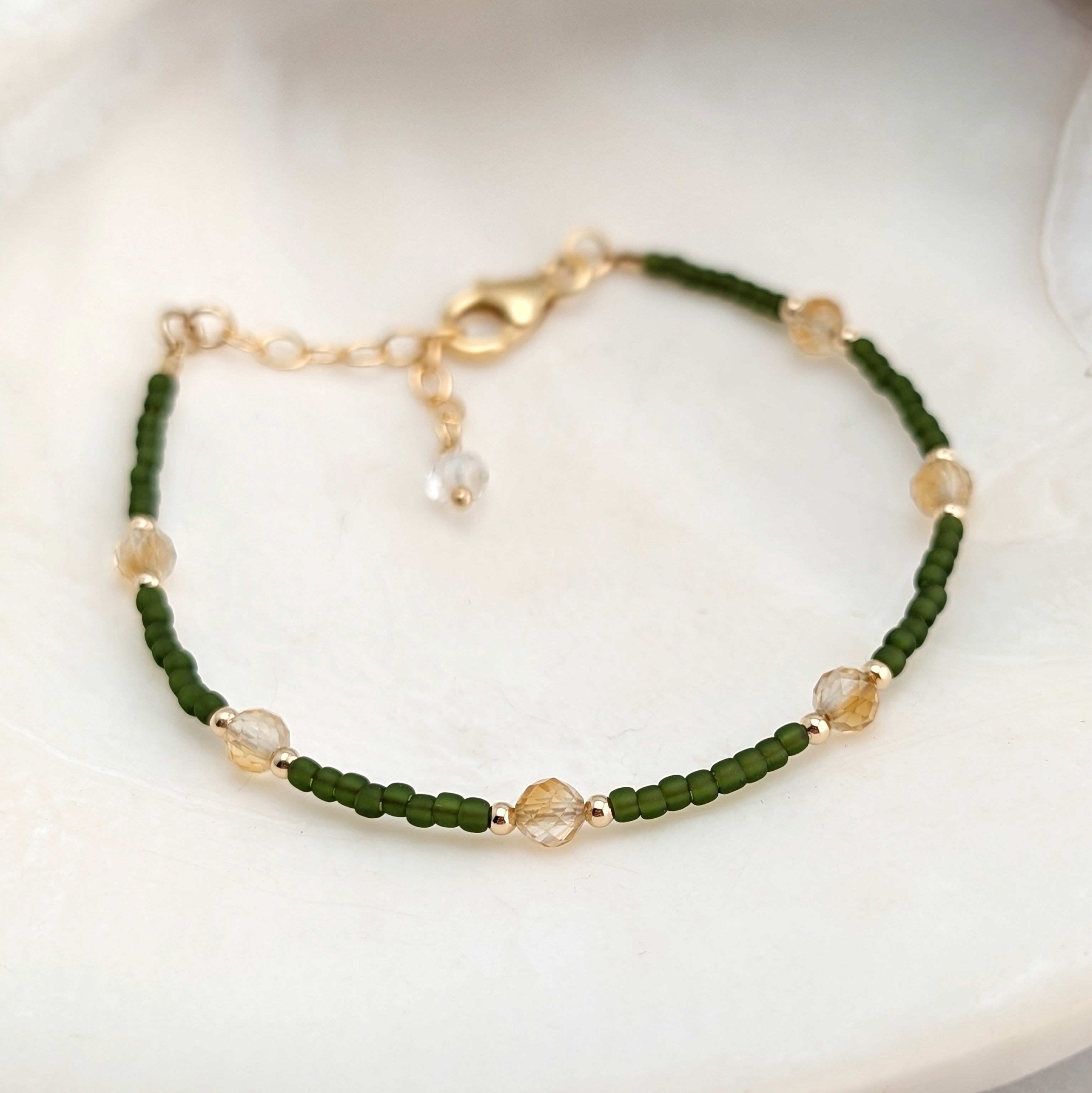 Citrine Olive Multi Abundance Bracelet